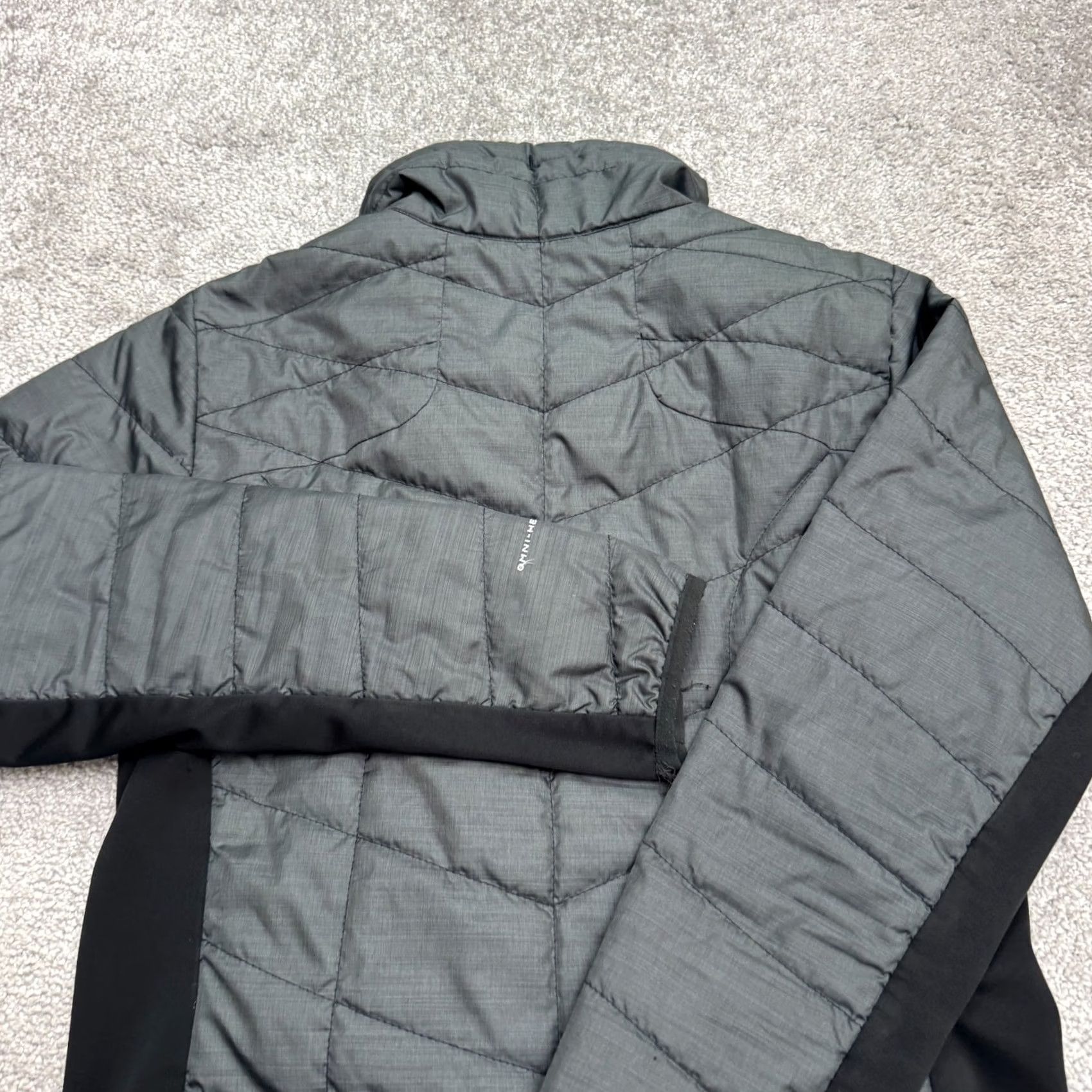 Vintage Columbia Jacket Womens M Gray Omni Heat Hybrid Insulated Quilted Black Size M / US 6-8 / IT 42-44 - 4 Thumbnail