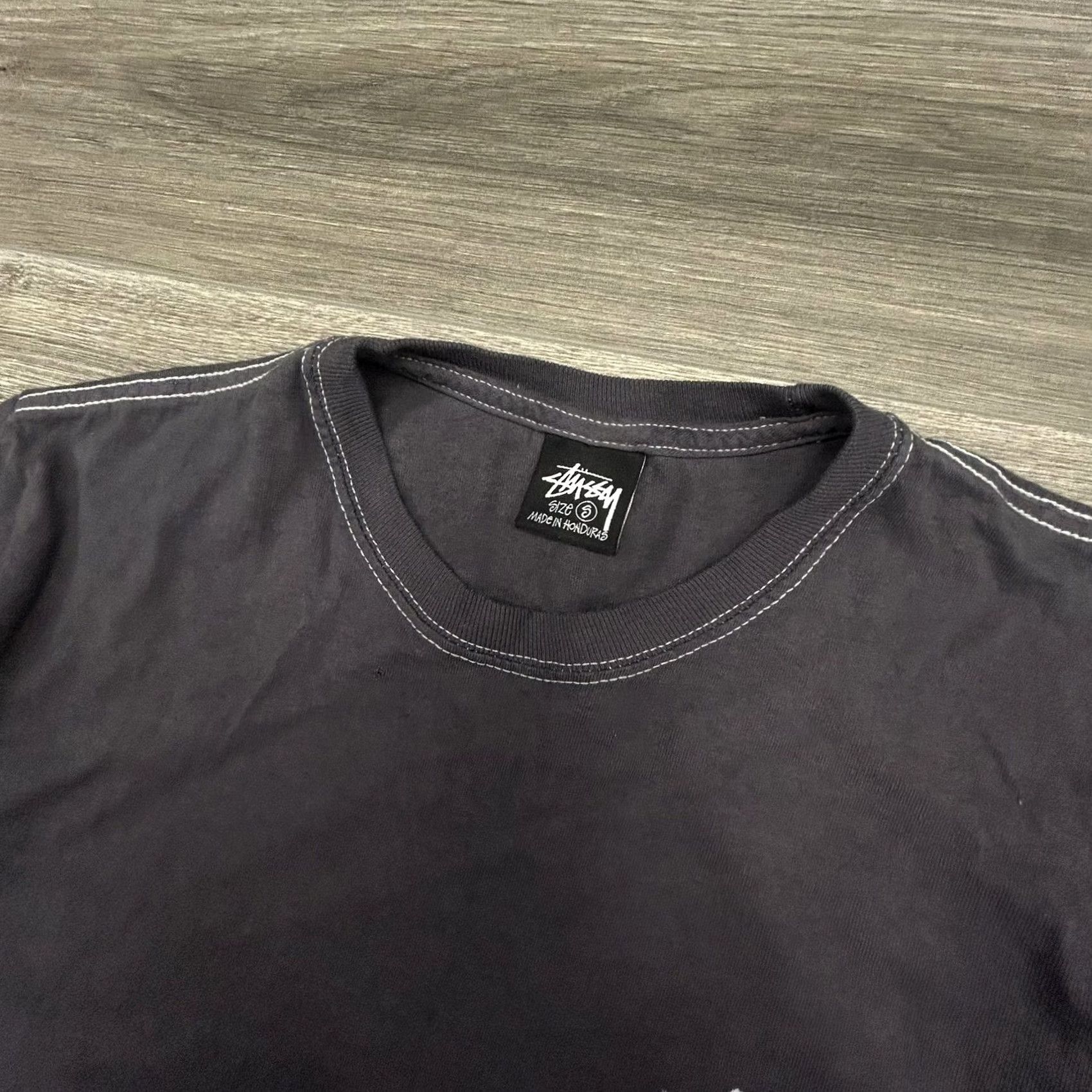 Vintage Stussy Shirt Mens Small Black Burning Flame Graphic Back Logo Tee Streetwear Skate Y2K Size US M / EU 48-50 / 2 - 5 Thumbnail