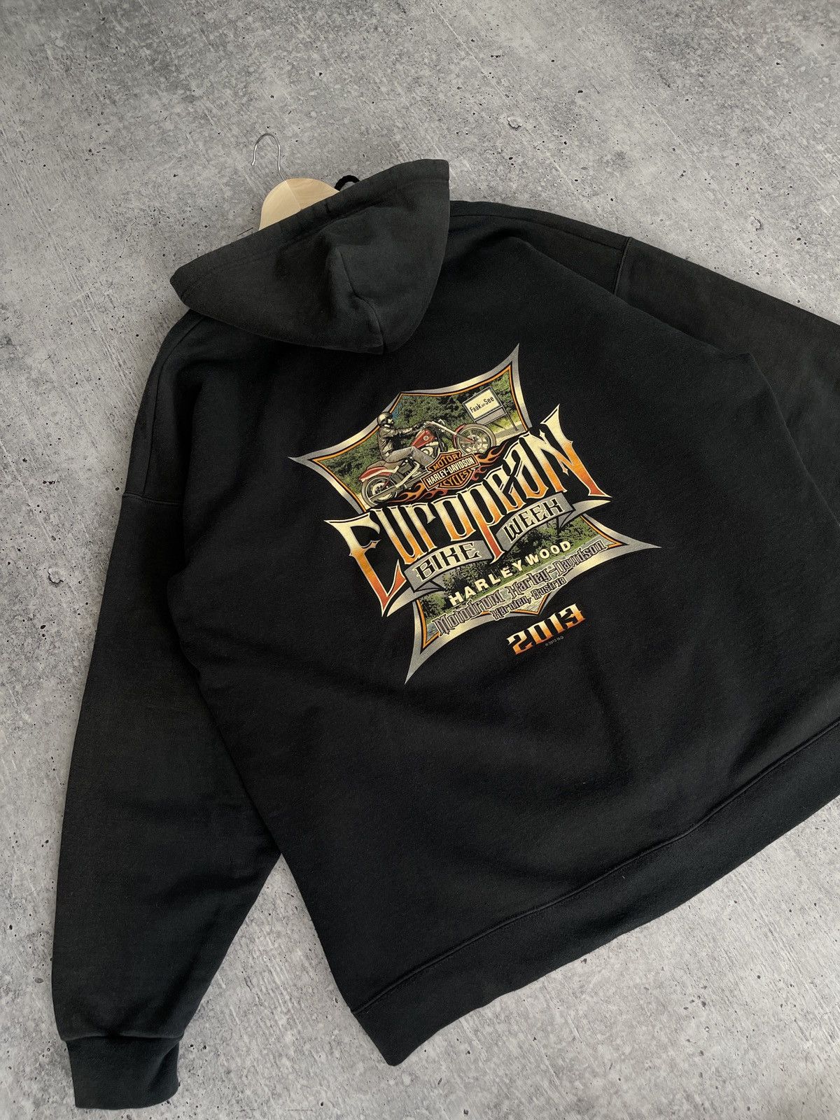 Harley Davidson × Vintage Crazy Vintage Harley Davidson Hoodie Zip Up XXL Size US XXL / EU 58 / 5 - 3 Thumbnail