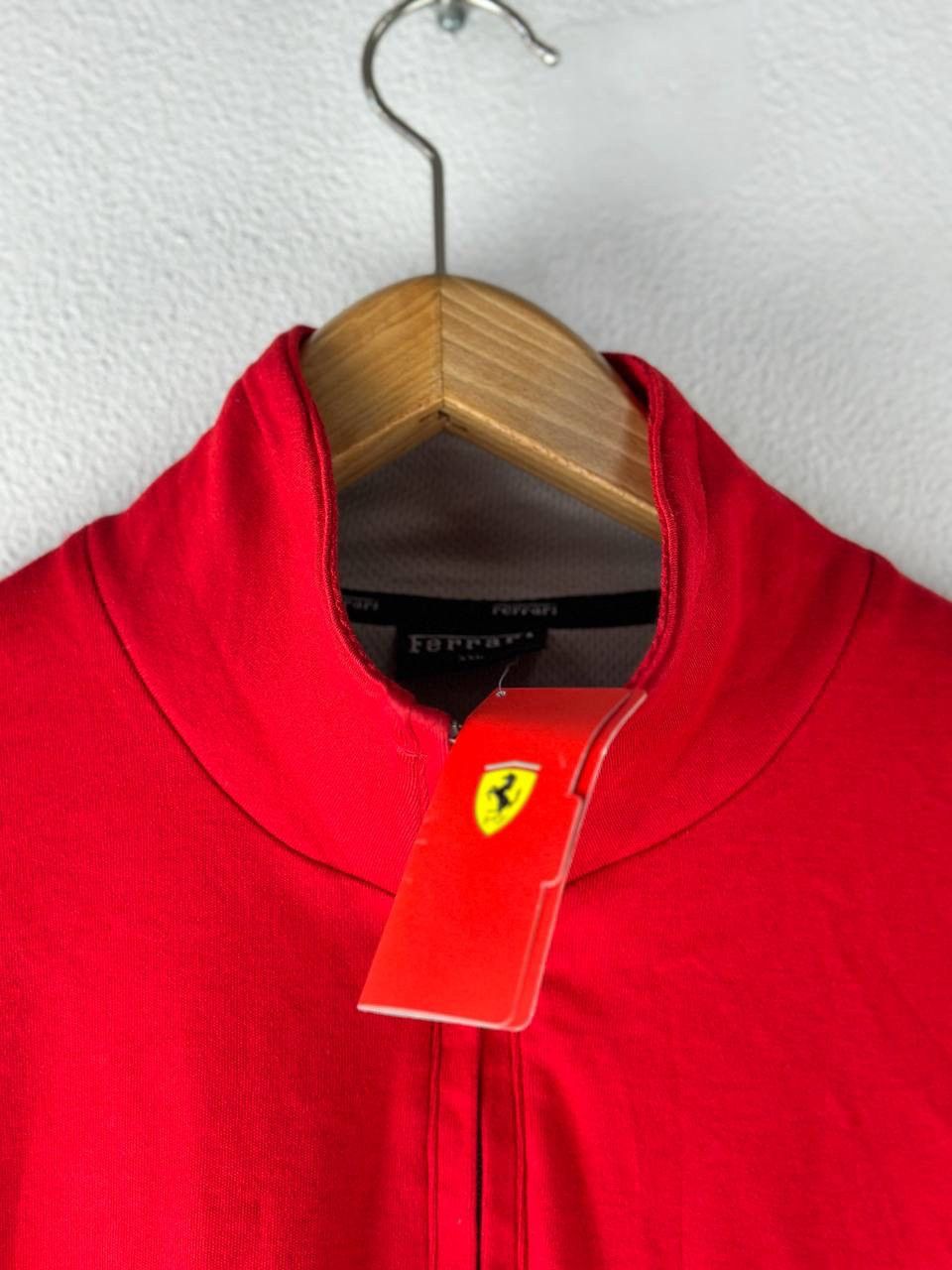 Ferrari × Vintage Ferrari Men Red Polo Sleeve Regular Cotton Collared 1/4 Zip Size US XXL / EU 58 / 5 - 4 Thumbnail