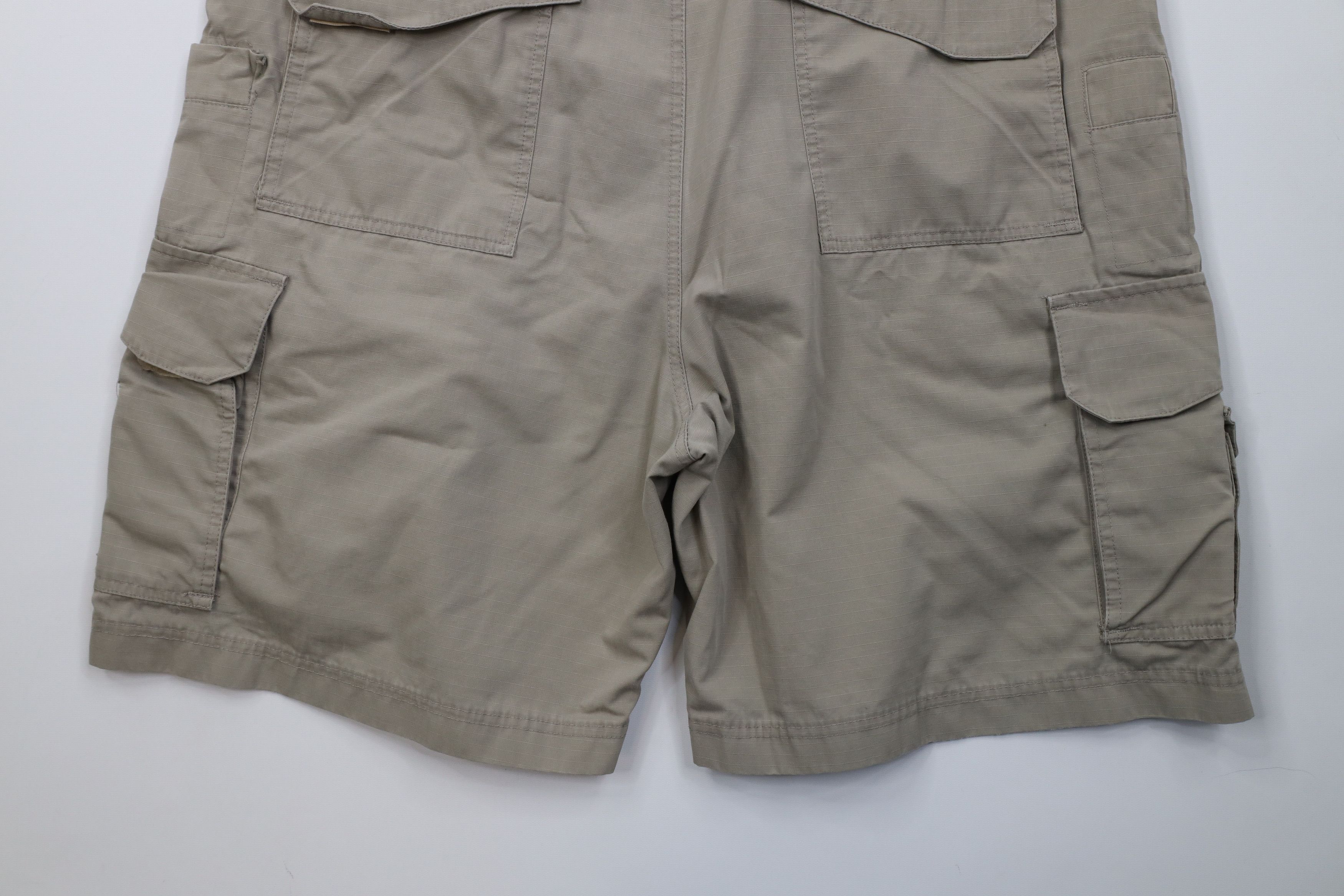 Vintage Vintage Streetwear Ripstop Uniform Cargo Shorts Beige Size US 42 / EU 58 - 12 Thumbnail