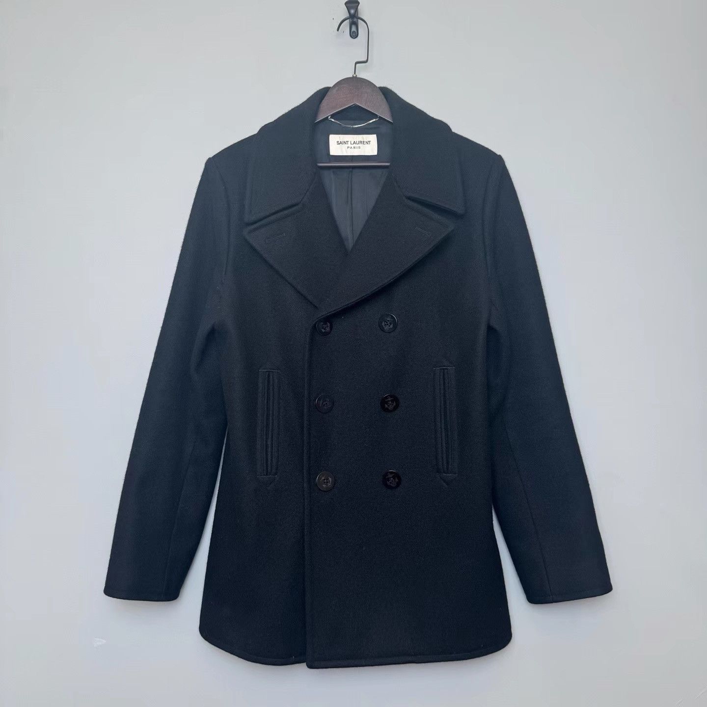 Saint Laurent Paris Saint Laurent Paris Classic Double-breasted Wool Coat K36 Size US M / EU 48-50 / 2 - 1 Thumbnail