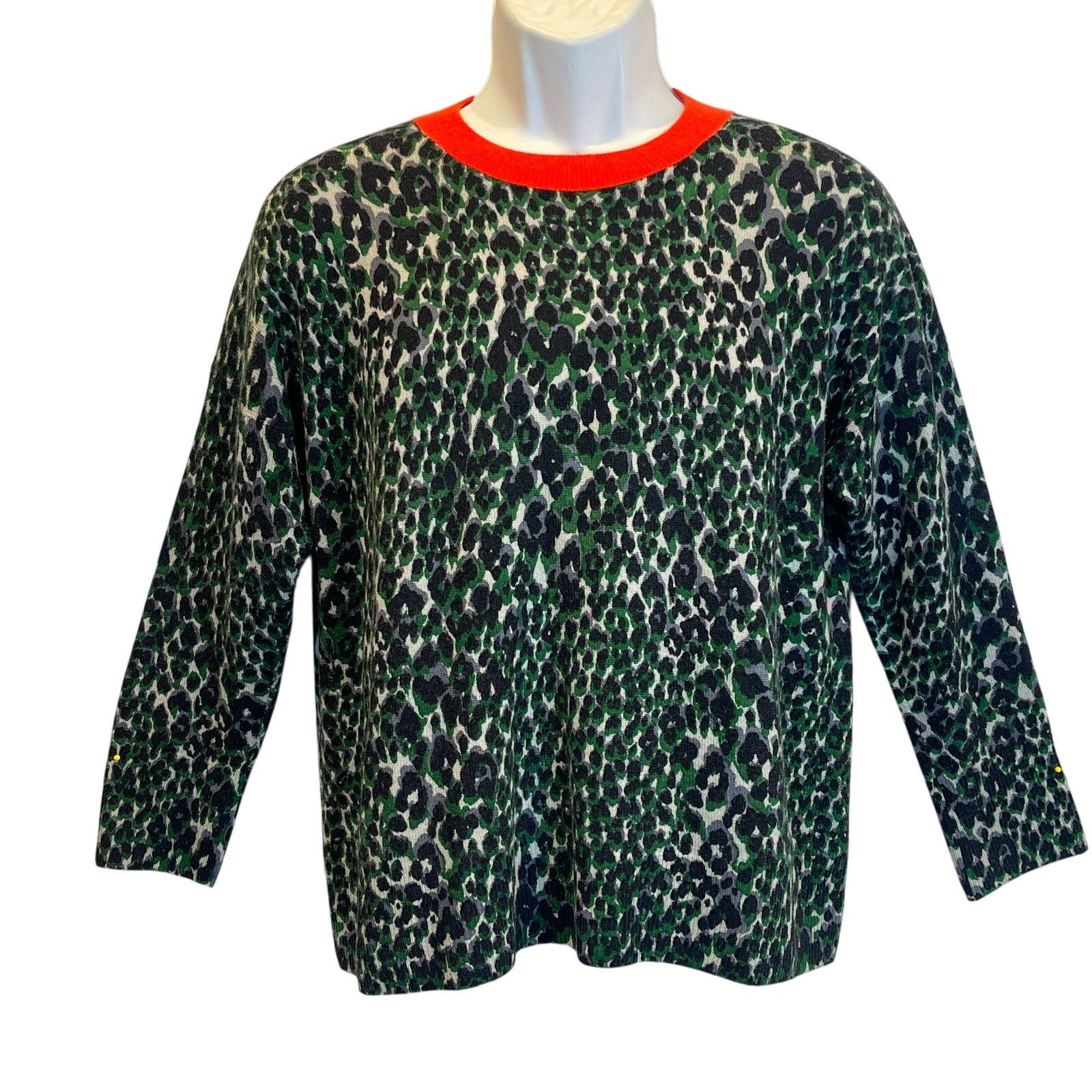 Equipment EQUIPMENT 100% Cashmere Leopard Holiday Sweater Size Med Size M / US 6-8 / IT 42-44 - 1 Thumbnail