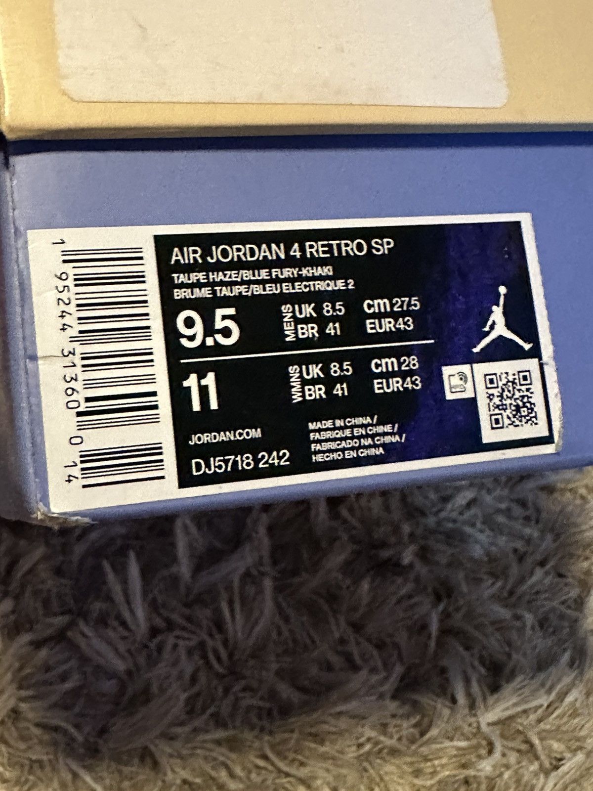 Jordan Brand × Nike AIR JORDAN 4 RETRO SP “TAUPE HAZE” UNION LA Size US 9.5 / EU 42-43 - 8 Thumbnail