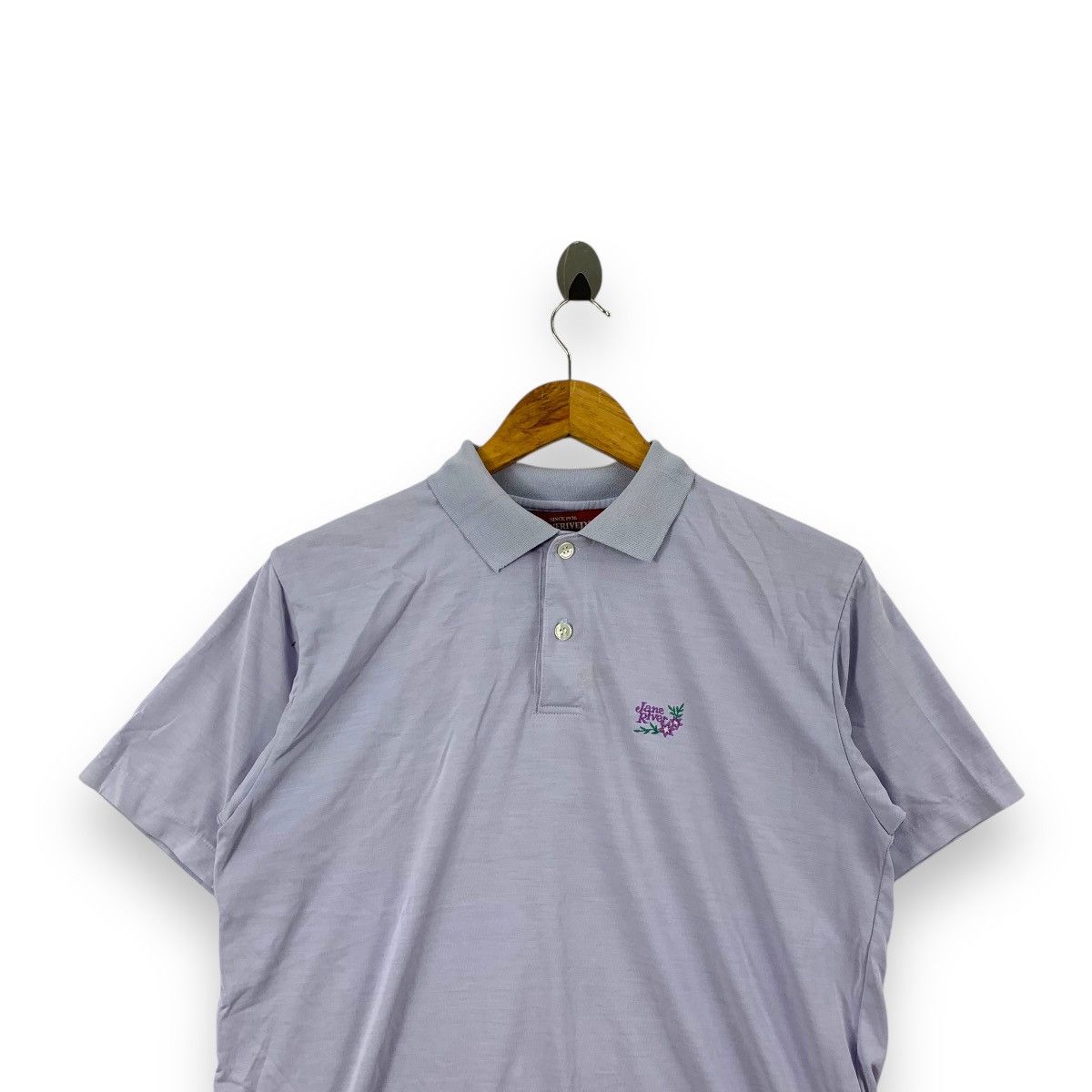 Vintage Vintage ASICS JANE RIVER Collection Floral Polo Tee Shirt Size M / US 6-8 / IT 42-44 - 2 Thumbnail