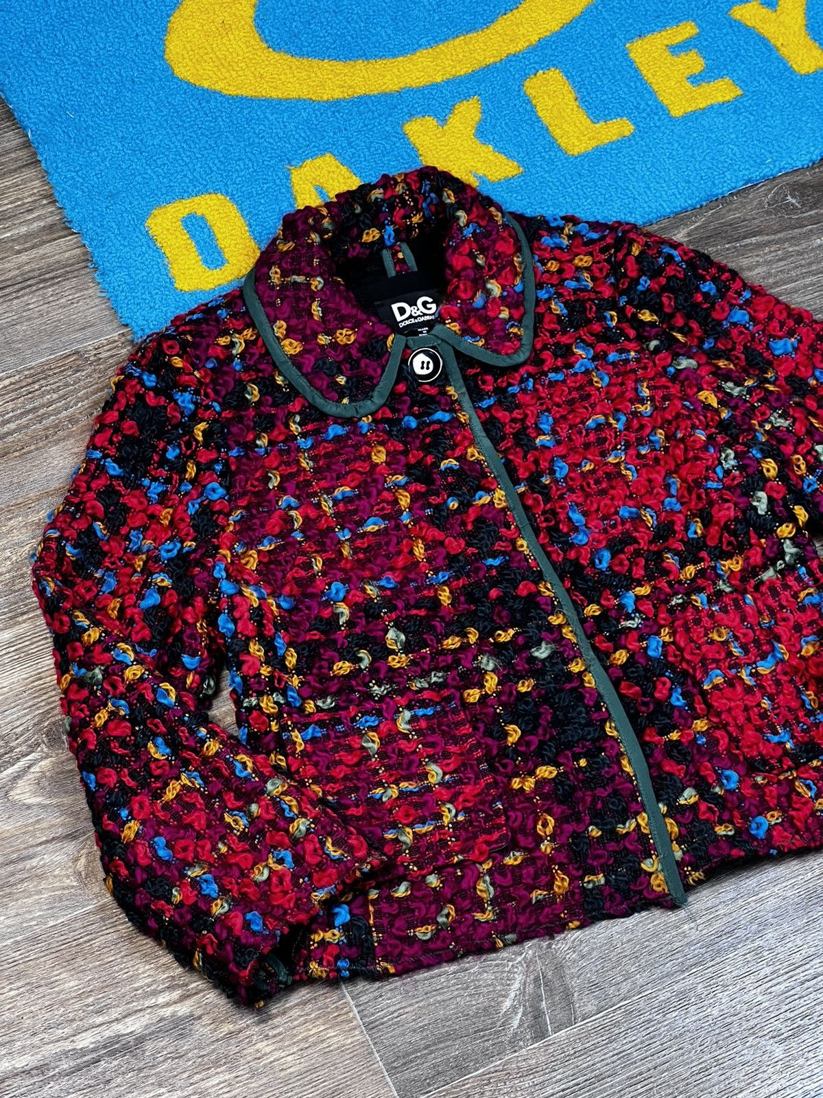 Dolce & Gabbana Dolce Gabbana Multicolour Tweed Wool/Silk Crop Blazer Jacket Size M / US 6-8 / IT 42-44 - 3 Thumbnail