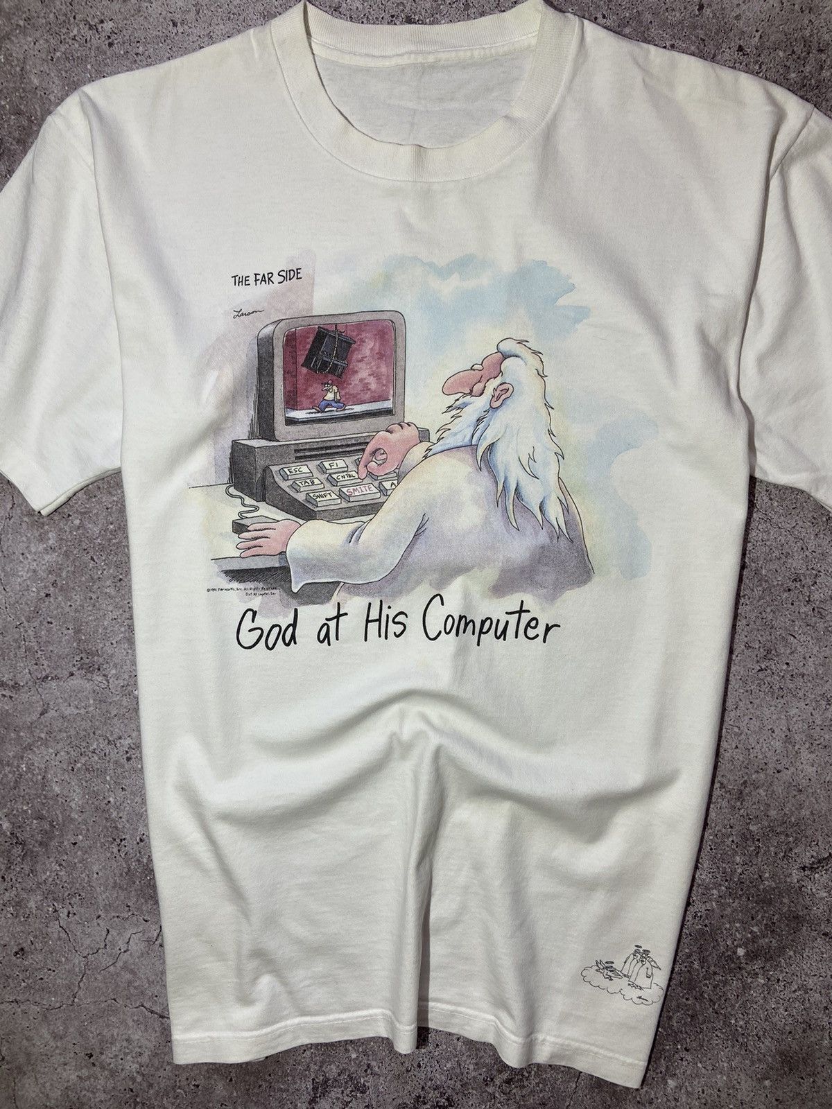 Vintage 💥God at His Computer 1991 vintage t-shirt‼️ Size US L / EU 52-54 / 3 - 2 Thumbnail