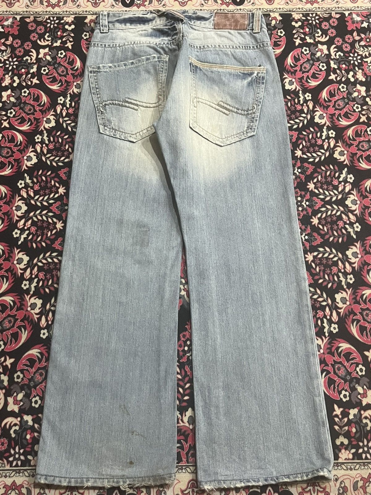 Japanese Brand Japanese Brand Shame Jeans Sashiko Patch Stitch Light Denim Size US 30 / EU 46 - 2 Thumbnail