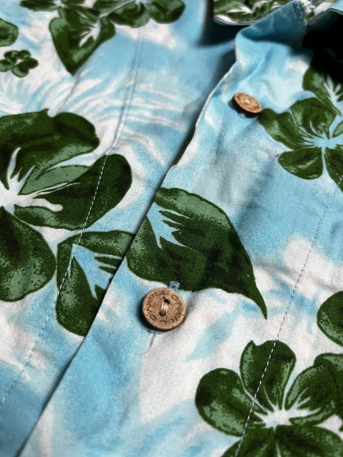 O'Neill Vintage O'Neill Hawaiian Shirt Blue Green Floral Y2K Surf⁠ Size US M / EU 48-50 / 2 - 4 Thumbnail
