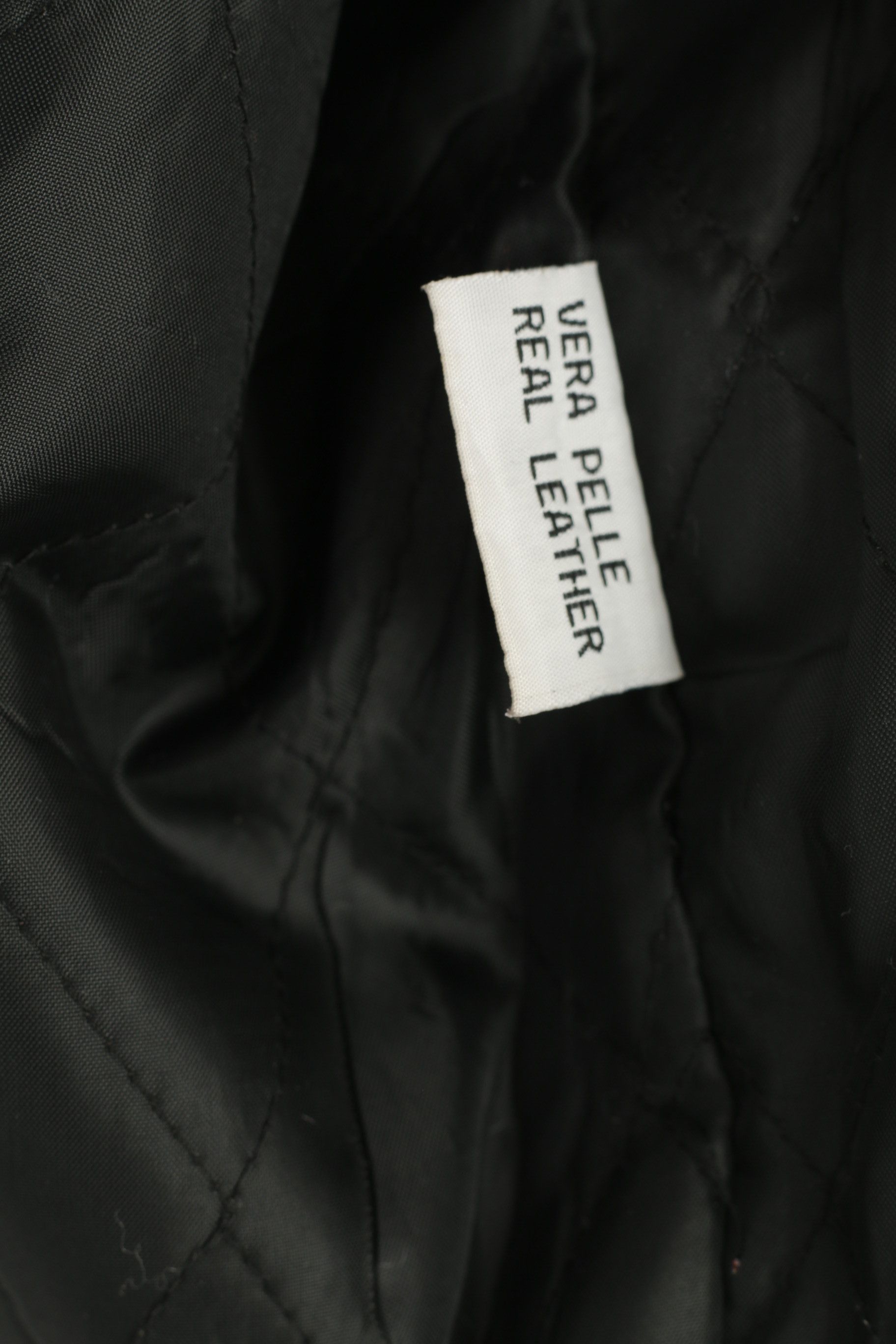 Vera Pelle × Vintage New Vintage Men 54 L Leather Jacket Black Full Zipper 1194 Size US L / EU 52-54 / 3 - 6 Thumbnail