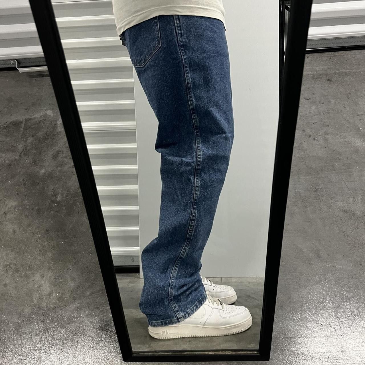 Japanese Brand × Vintage Vintage Y2K Workwear Style Medium Wash Denim Jeans! Size US 38 / EU 54 - 2 Thumbnail