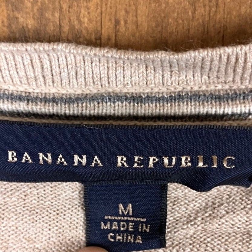 Banana Republic Banana Republic Womens Sweater Beige V-Neck Silk Cashmere Blend Pullover Medium Size M / US 6-8 / IT 42-44 - 6 Thumbnail