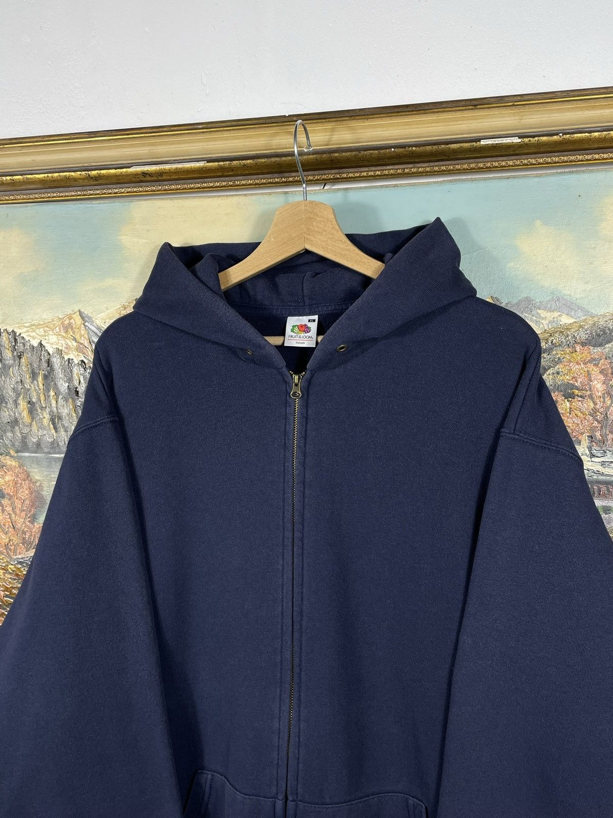 Fruit Of The Loom × Vintage vintage y2k blank oversize baggy hoodie sweatshirt basic y2k Size US XL / EU 56 / 4 - 4 Thumbnail