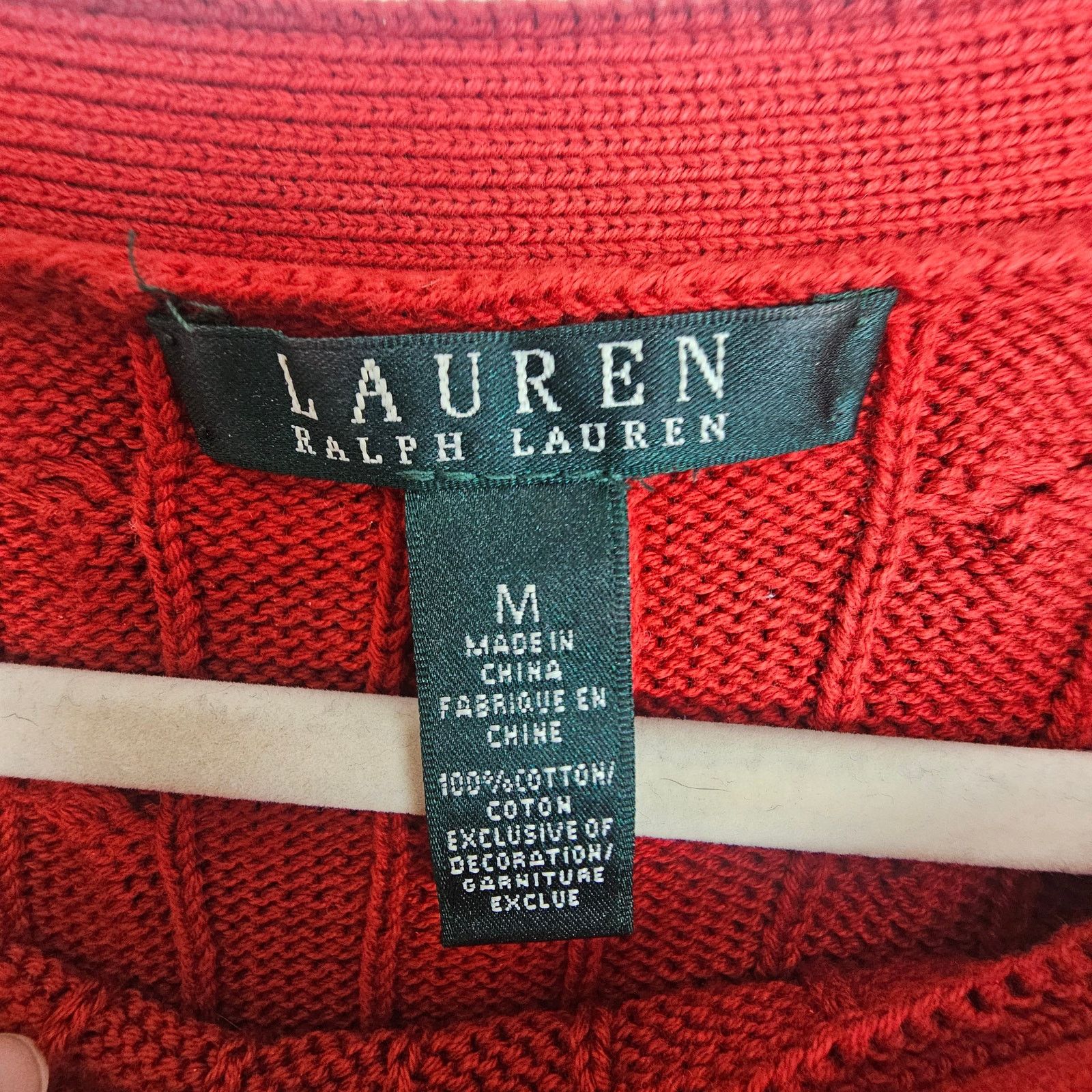 Lauren Ralph Lauren Lauren Ralph Lauren Cable Knit Sweater M Preppy Holiday Xmas Size M / US 6-8 / IT 42-44 - 6 Thumbnail