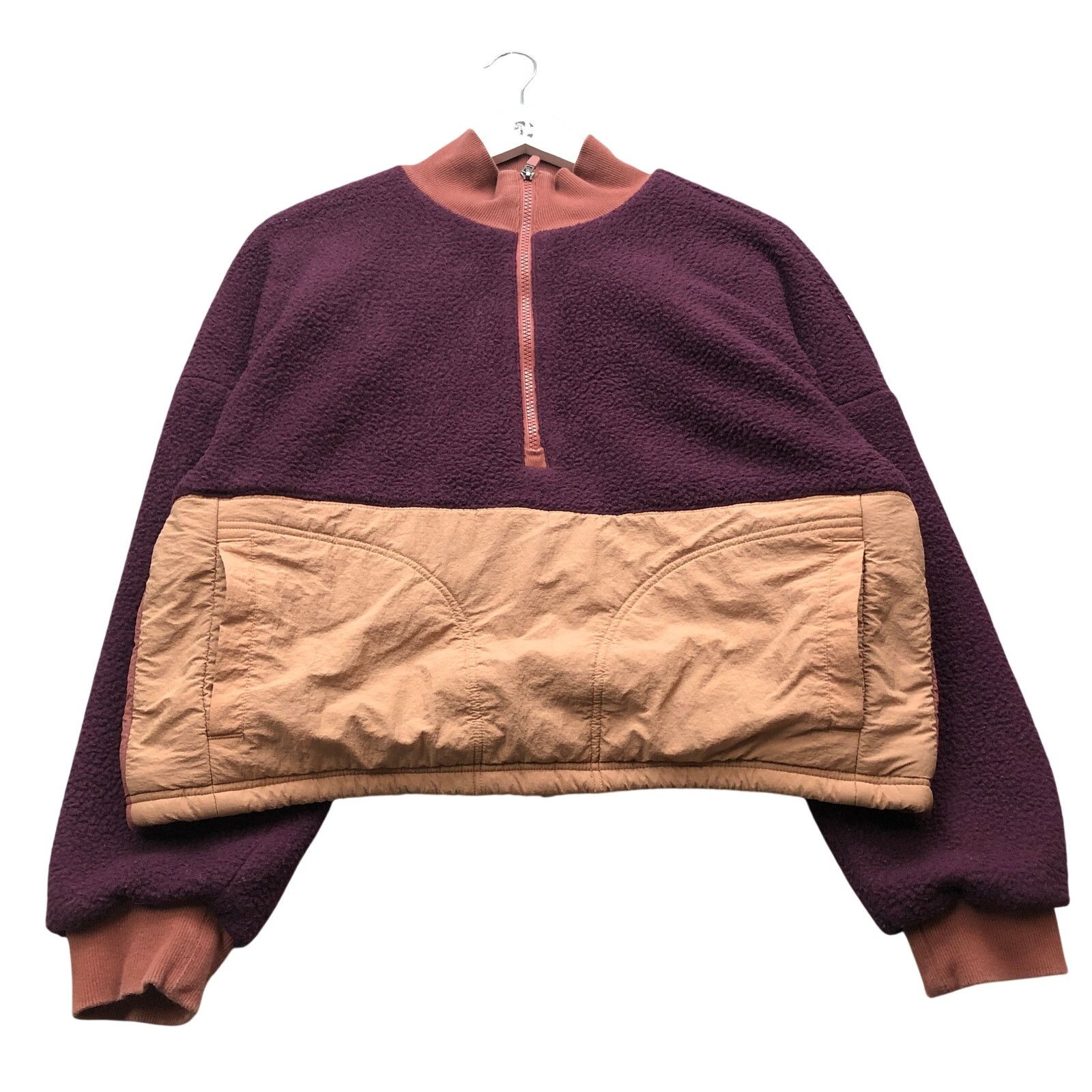 Fabletics Fabletics Sherpa 1/2 Zip Pullover Sweatshirt Women M Orange Size M / US 6-8 / IT 42-44 - 1 Thumbnail
