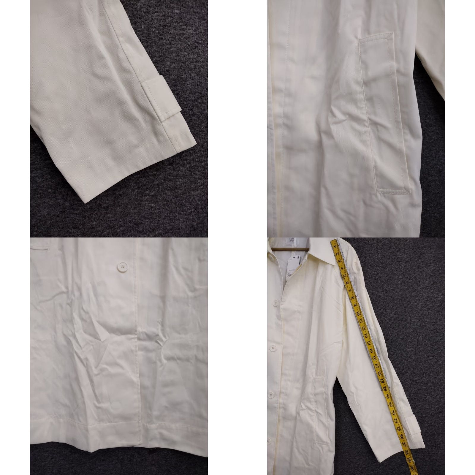Vintage Stylus Trench Coat Men M Ivory Lightweight Pockets Button Size US M / EU 48-50 / 2 - 8 Thumbnail