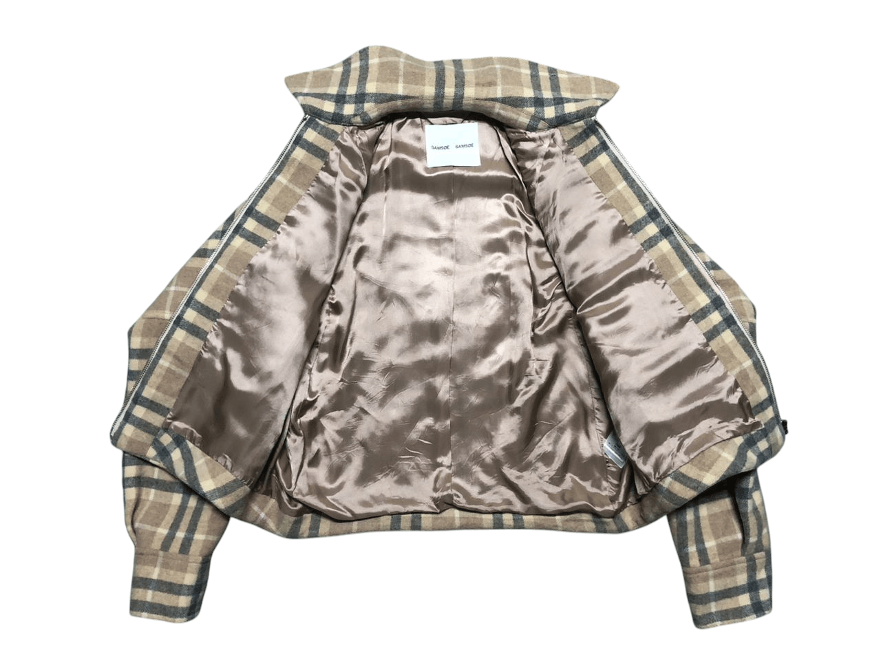 Japanese Brand × Samsoe Samsoe Samsoe Samsoe Plaid Wool Cropped Jacket Size XS / US 0-2 / IT 36-38 - 3 Thumbnail