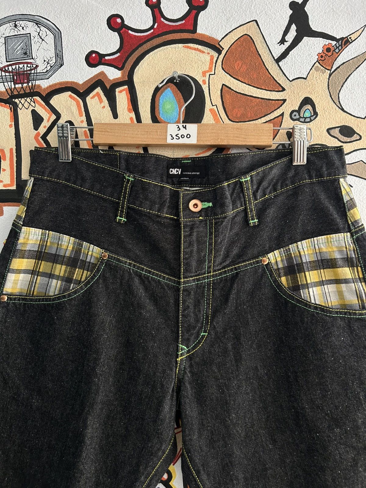 Japanese Brand Concave Attempt Doublewasit jorts Size US 34 / EU 50 - 3 Thumbnail