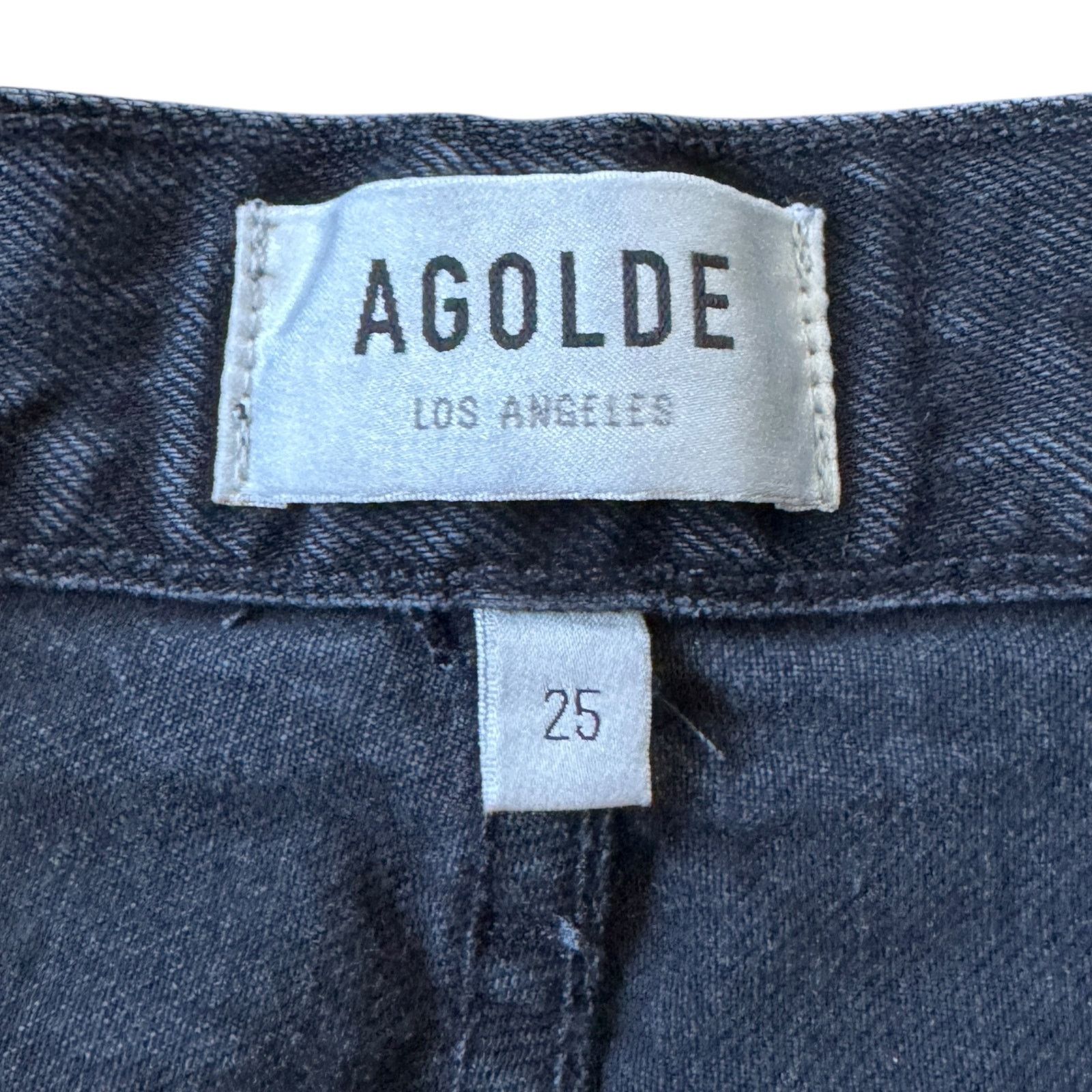 Agolde AGOLDE 90s Crop Jean Bauhaus Distressed Black Size 25" / US 0 / IT 36 - 4 Thumbnail
