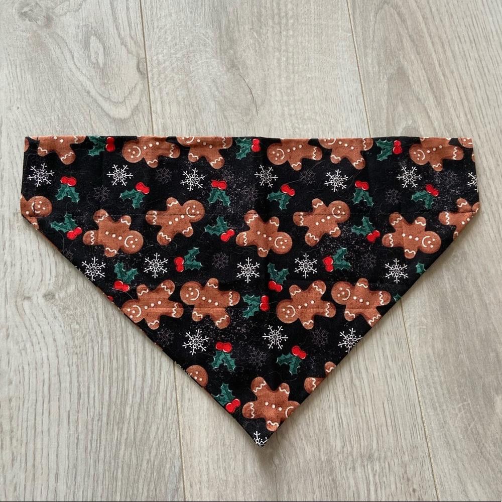 Designer Gingerbread Dog Bandana Size ONE SIZE - 1 Thumbnail
