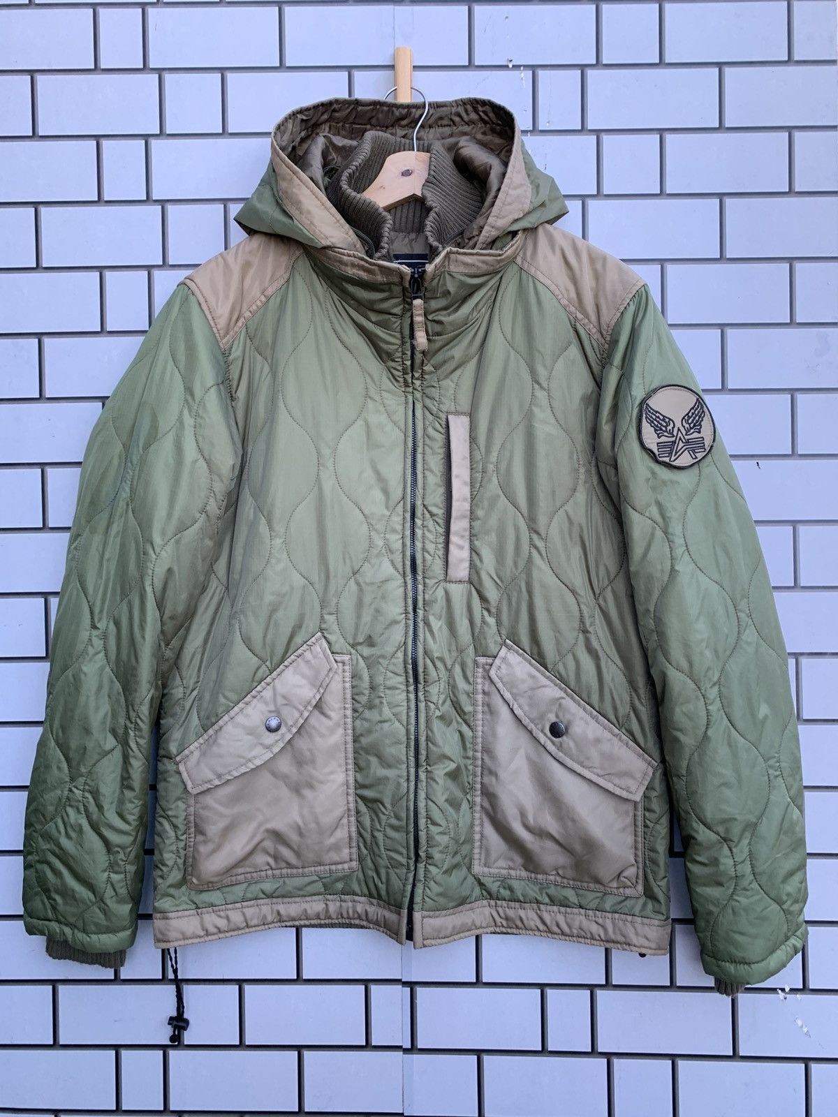 Vintage Alpha Industries Hoodie Puffer Jacket