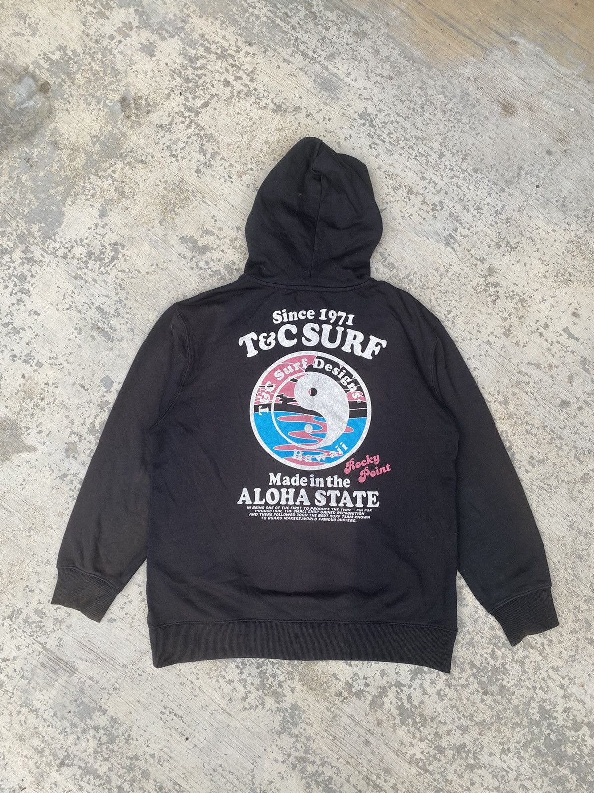 Vintage T&C Surf design big logo zip up sun faded hoodies Size US L / EU 52-54 / 3 - 1 Thumbnail