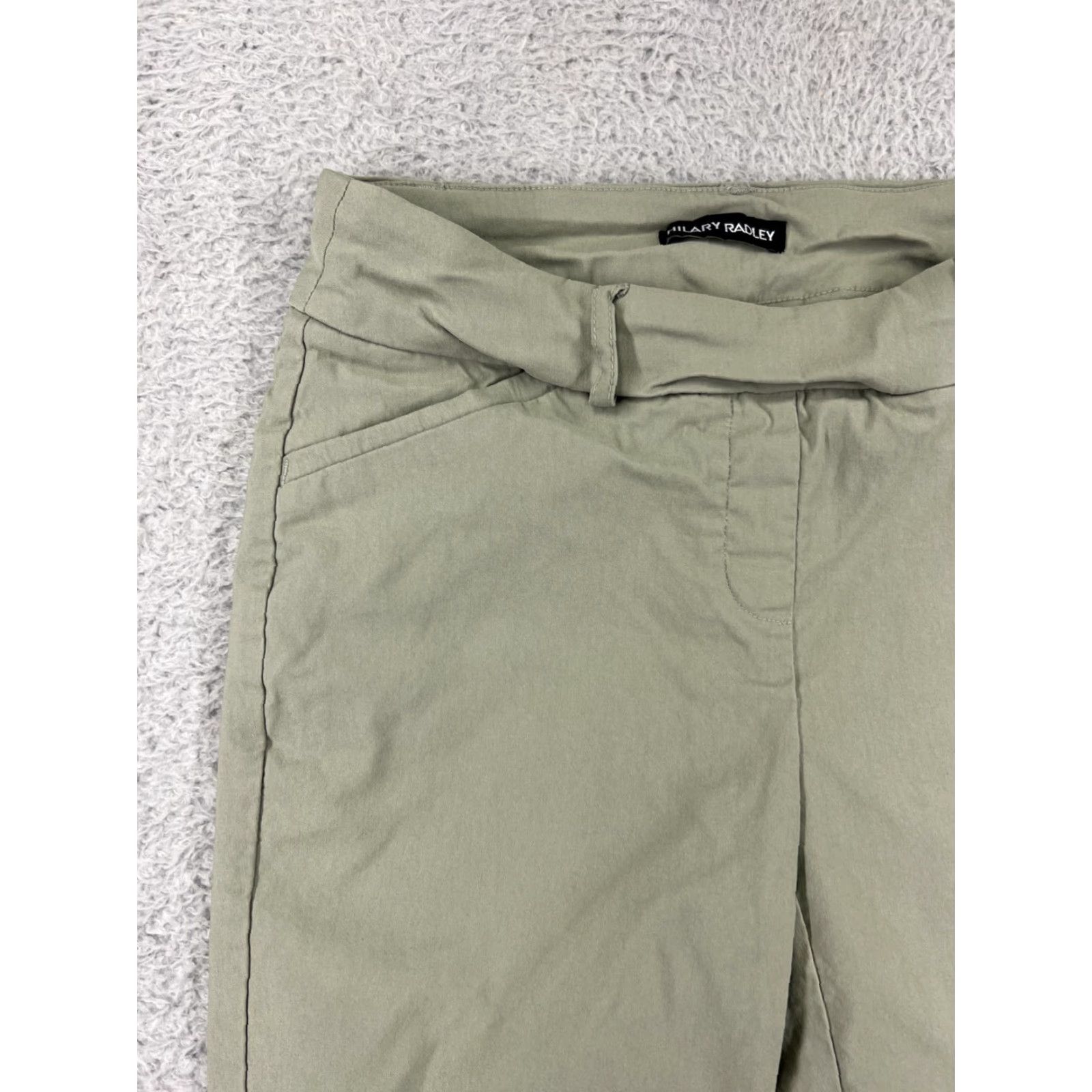Vintage Hilary Radley Shorts Womens Small Green Bermuda Casual Activewear 5-Pocket Design Pockets 9 in Inseam Rayon Blend Viscose Wrap: No Size 28" / US 6 / IT 42 - 6 Thumbnail