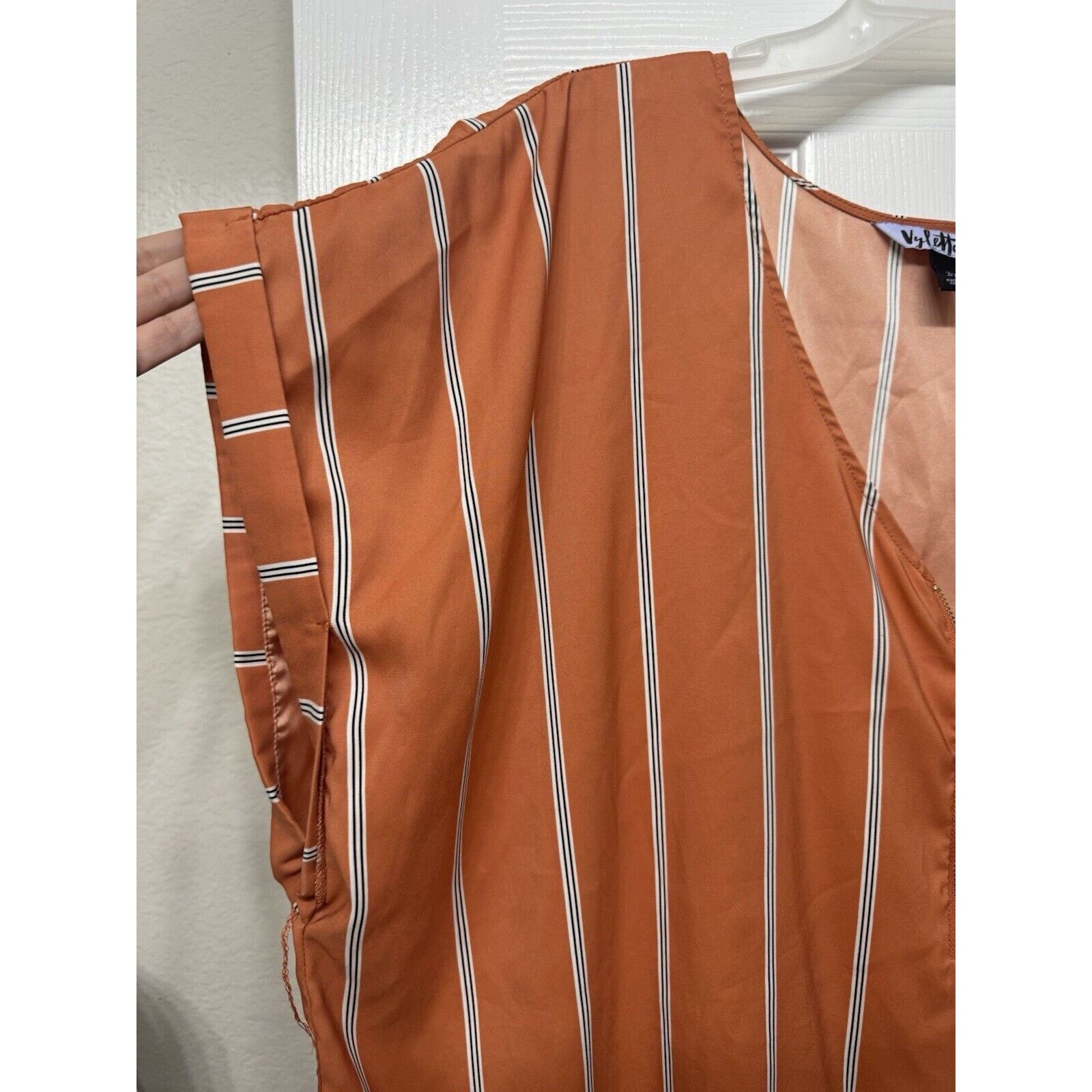 Other Valette Women’s Creamcicle Orange Striped Blouse - 3XL Size 3XL / US 20-22 - 2 Thumbnail