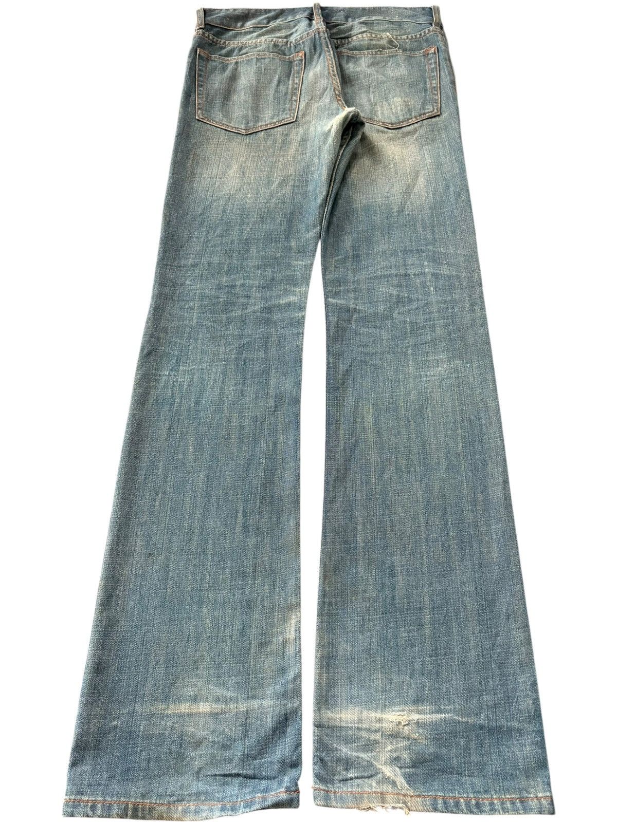 FCUK Vintage Fcuk Mud Wash Distressed Flare Jeans Size US 31 - 2 Thumbnail