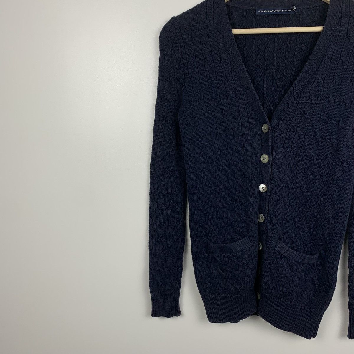 Ralph Lauren Sport Vintage Ralph Lauren Sport Cable Knit Cardigan Navy Blue XS Size XS / US 0-2 / IT 36-38 - 4 Thumbnail