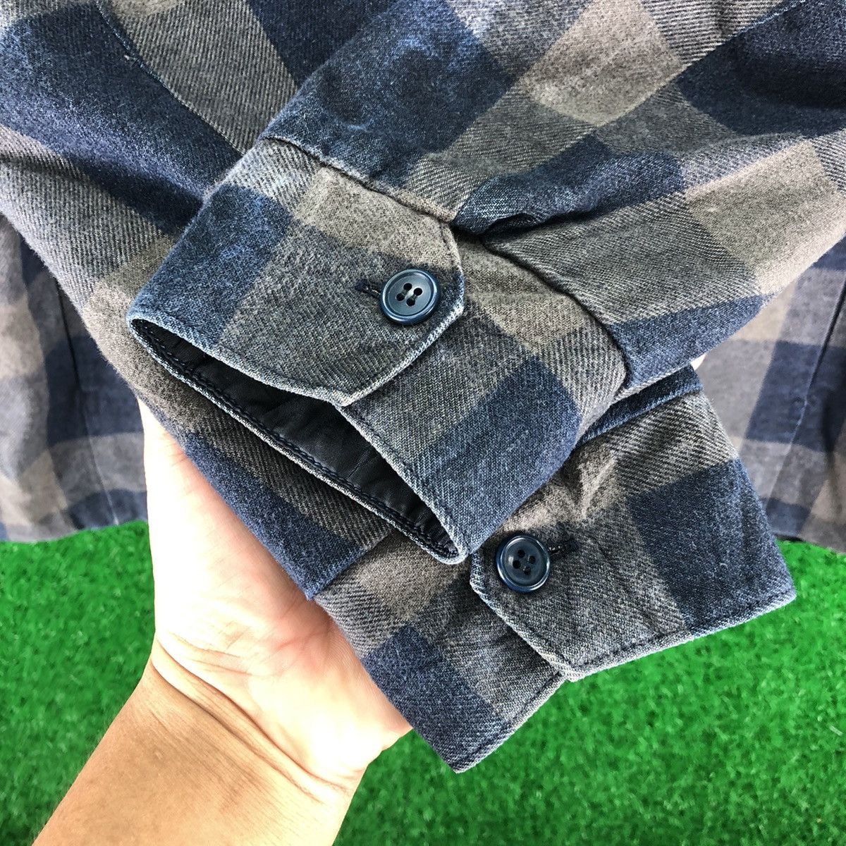 Blue Blue Japan Vintage Flannel Checkered Pure Indigo by Blue Blue Japan Size US M / EU 48-50 / 2 - 15 Thumbnail