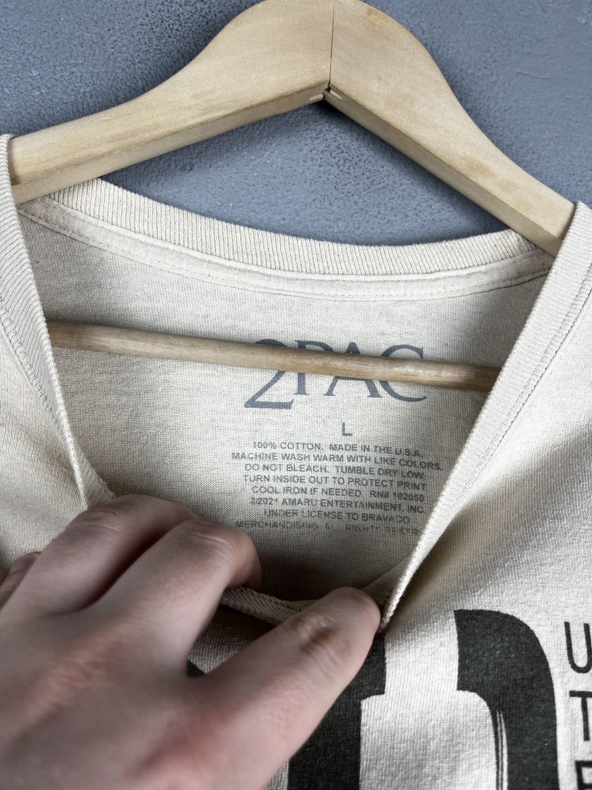 Rap Tees 2Pac long sleeve made usa Size US L / EU 52-54 / 3 - 11 Thumbnail