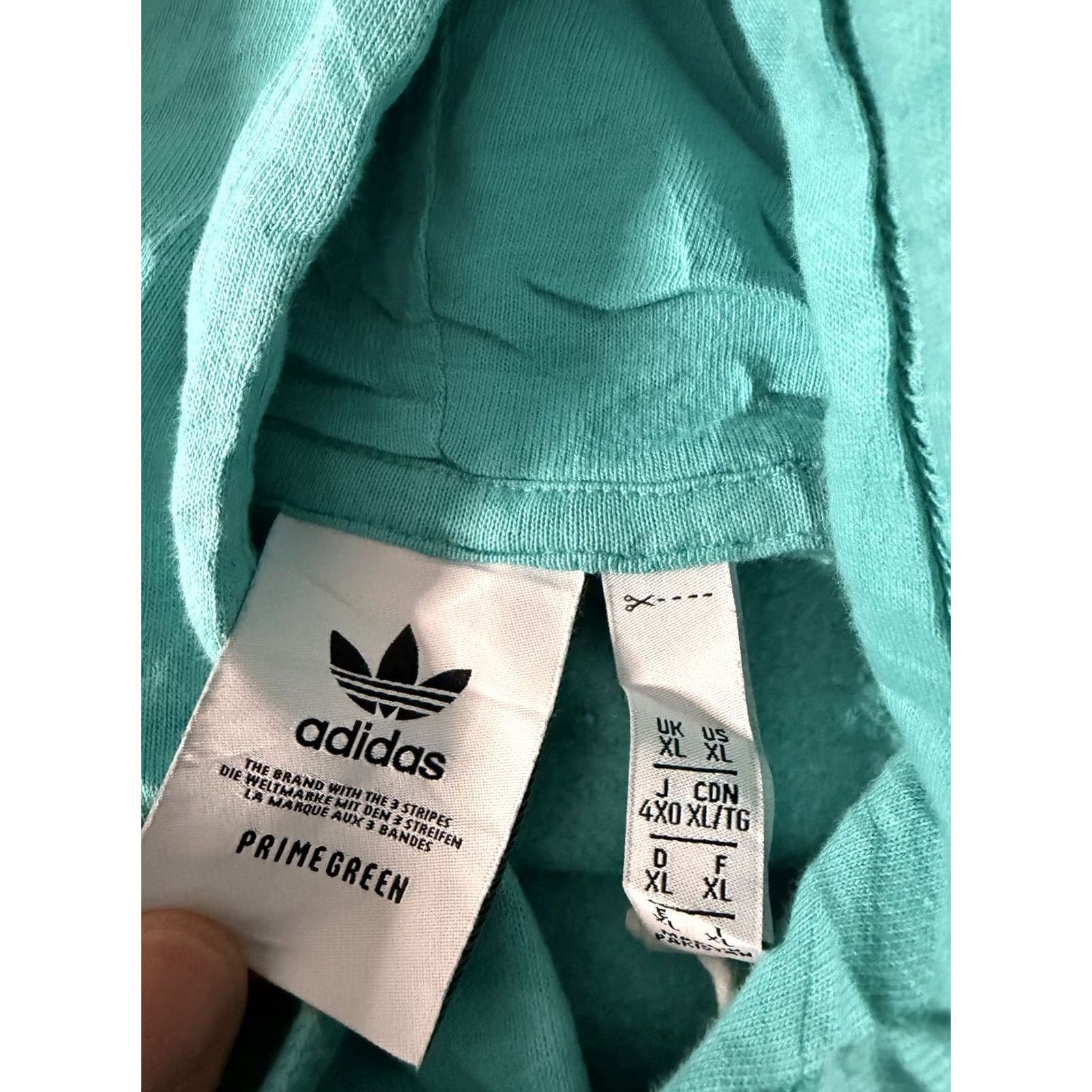 Adidas Adidas Originals Hoodie Mens XL Blue Fleece Pullover Trefoil Logo Sweatshirt Size US XL / EU 56 / 4 - 5 Thumbnail