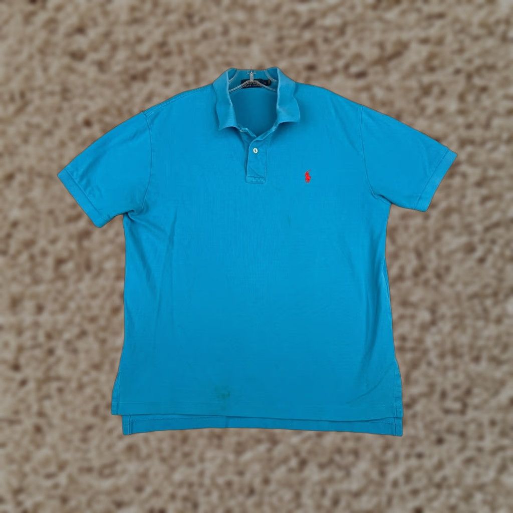 Ralph Lauren Polo Ralph Lauren Polo Shirt Men Large Blue 100% Cotton Short Sleeve Pony Size US L / EU 52-54 / 3 - 1 Thumbnail