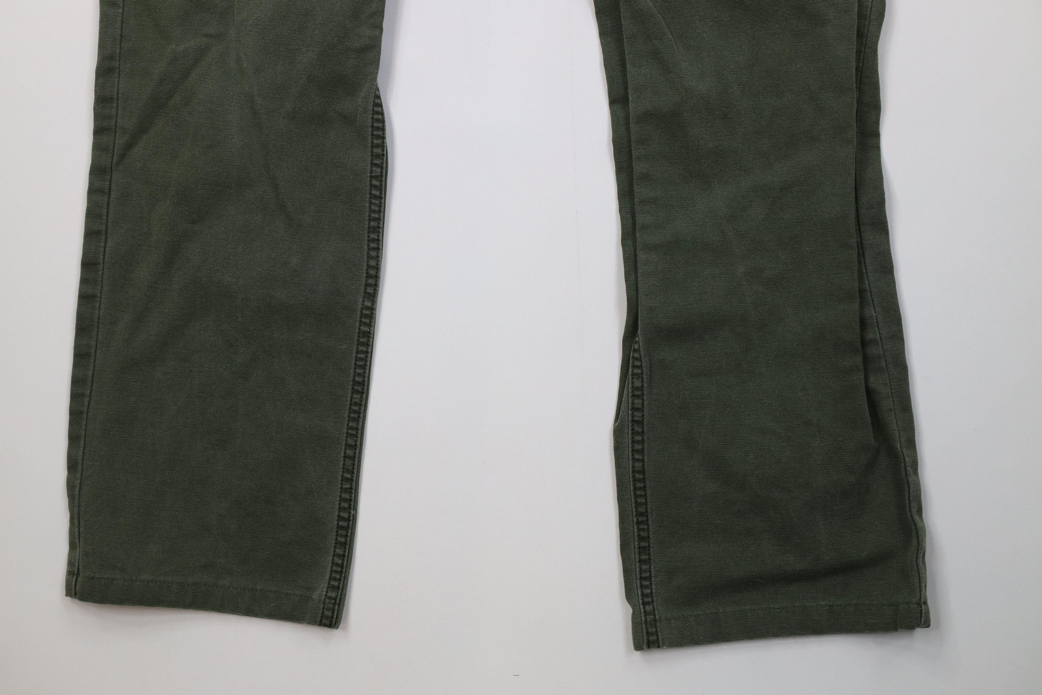 Levi's Vintage Y2K Levis 514 Cotton Canvas Straight Leg Jeans Green Size US 32 / EU 48 - 4 Thumbnail