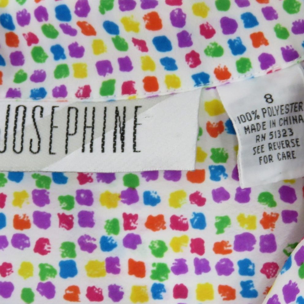 Vintage 80s Vintage Rainbow Button Down Collared Blouse Medium Size M / US 6-8 / IT 42-44 - 3 Thumbnail