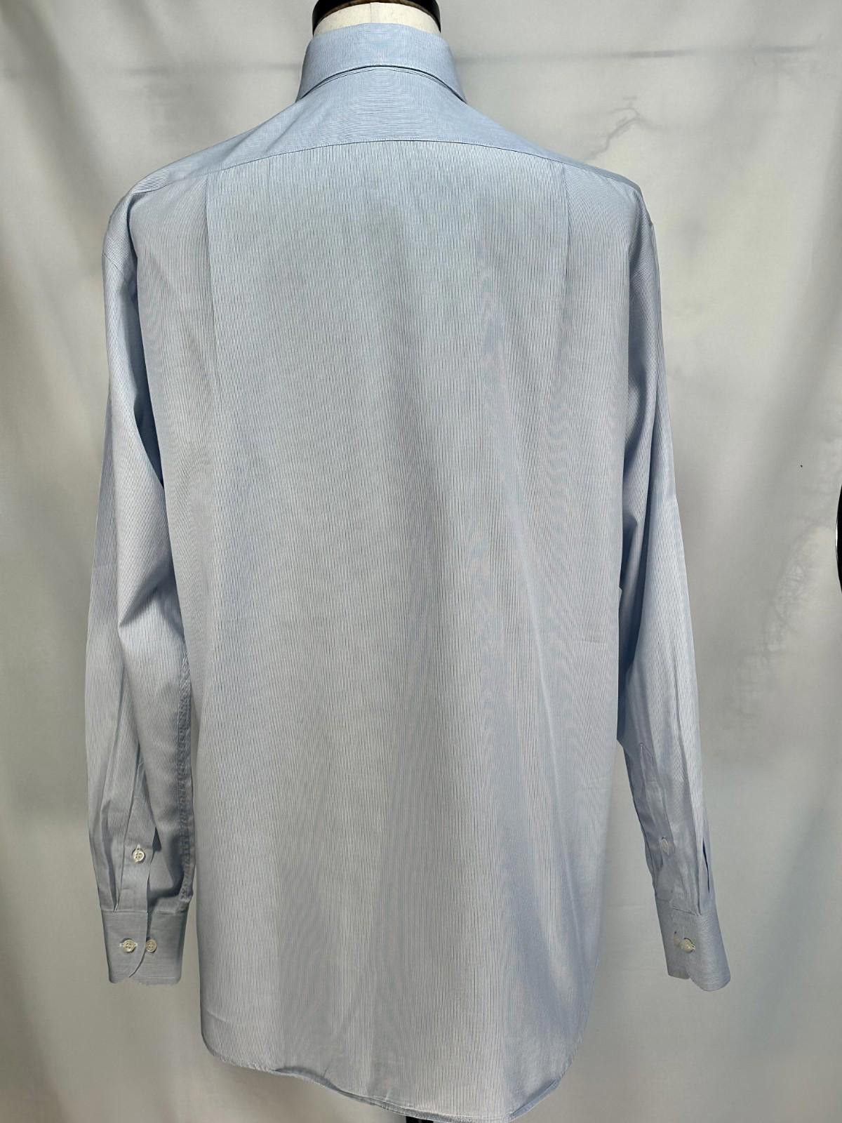 Barneys New York Piatelli Barneys New York Trim Fit Button Down Blue 16.5/42 Size 44R - 2 Thumbnail
