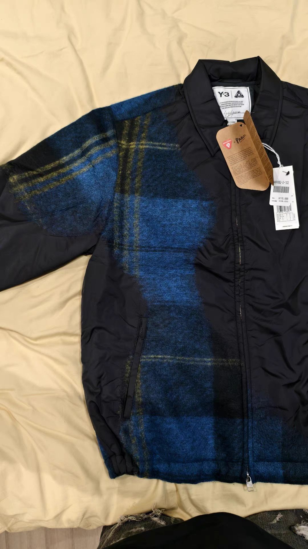 Y-3 Y-3 x PALACE Black Plaid Padded Jacket K8 Size US L / EU 52-54 / 3 - 2 Thumbnail