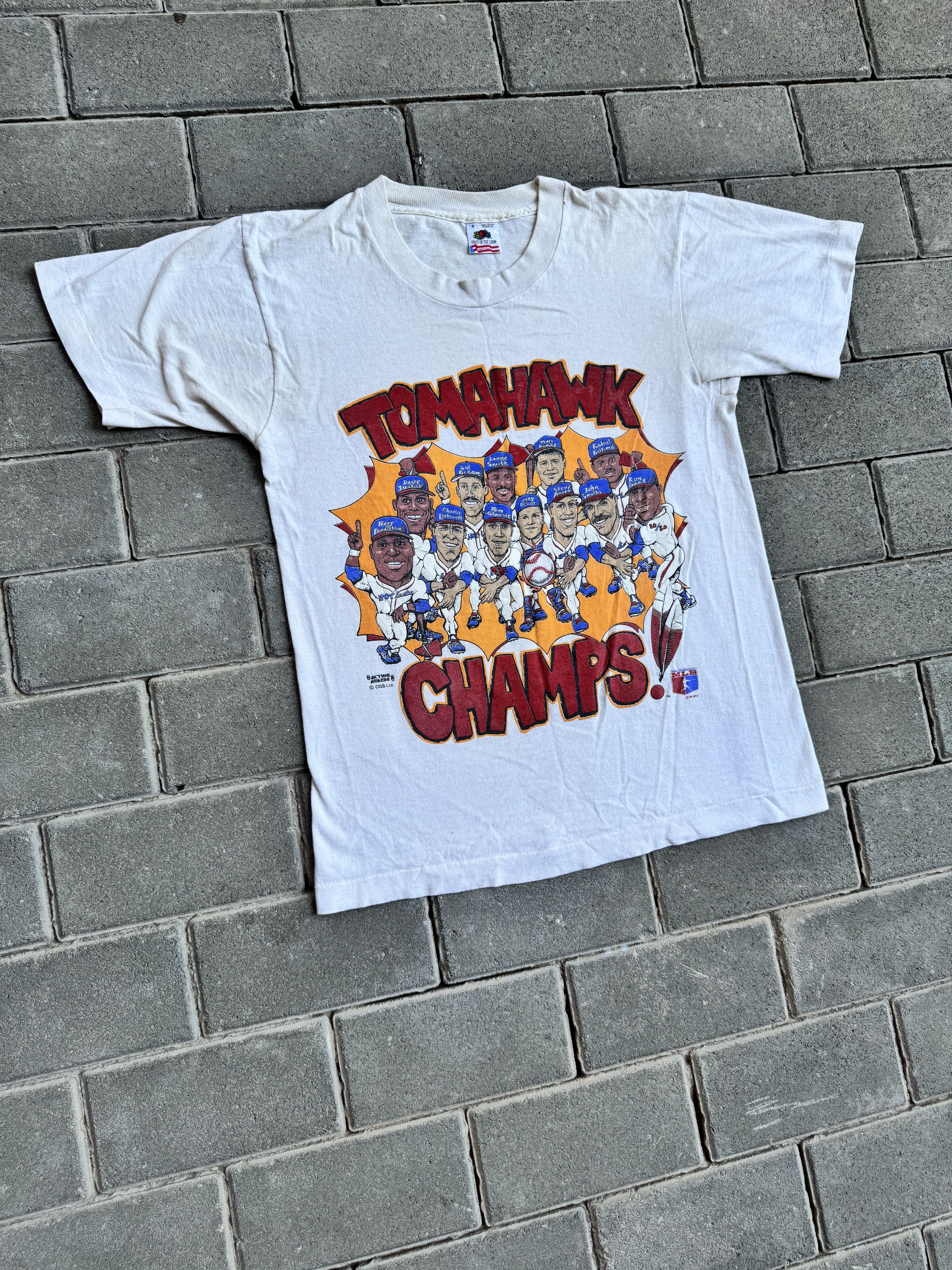 Vintage Vintage Atlanta Braves Tomahawk Champs 1991 T-Shirt Size US S / EU 44-46 / 1 - 2 Thumbnail