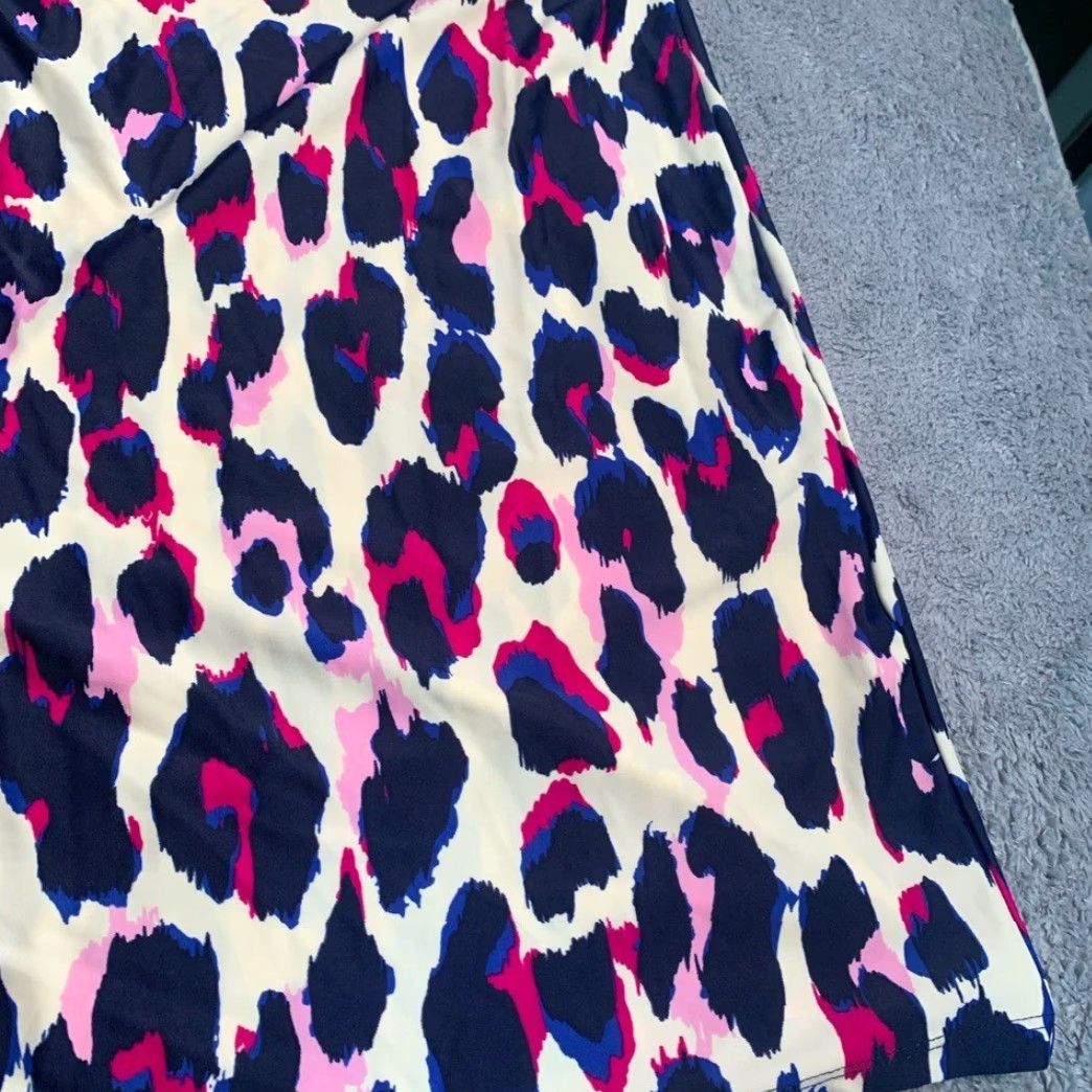 Pinko Jude Connally Dress Pink and Purple Leopard Print Size S / US 4 / IT 40 - 3 Thumbnail