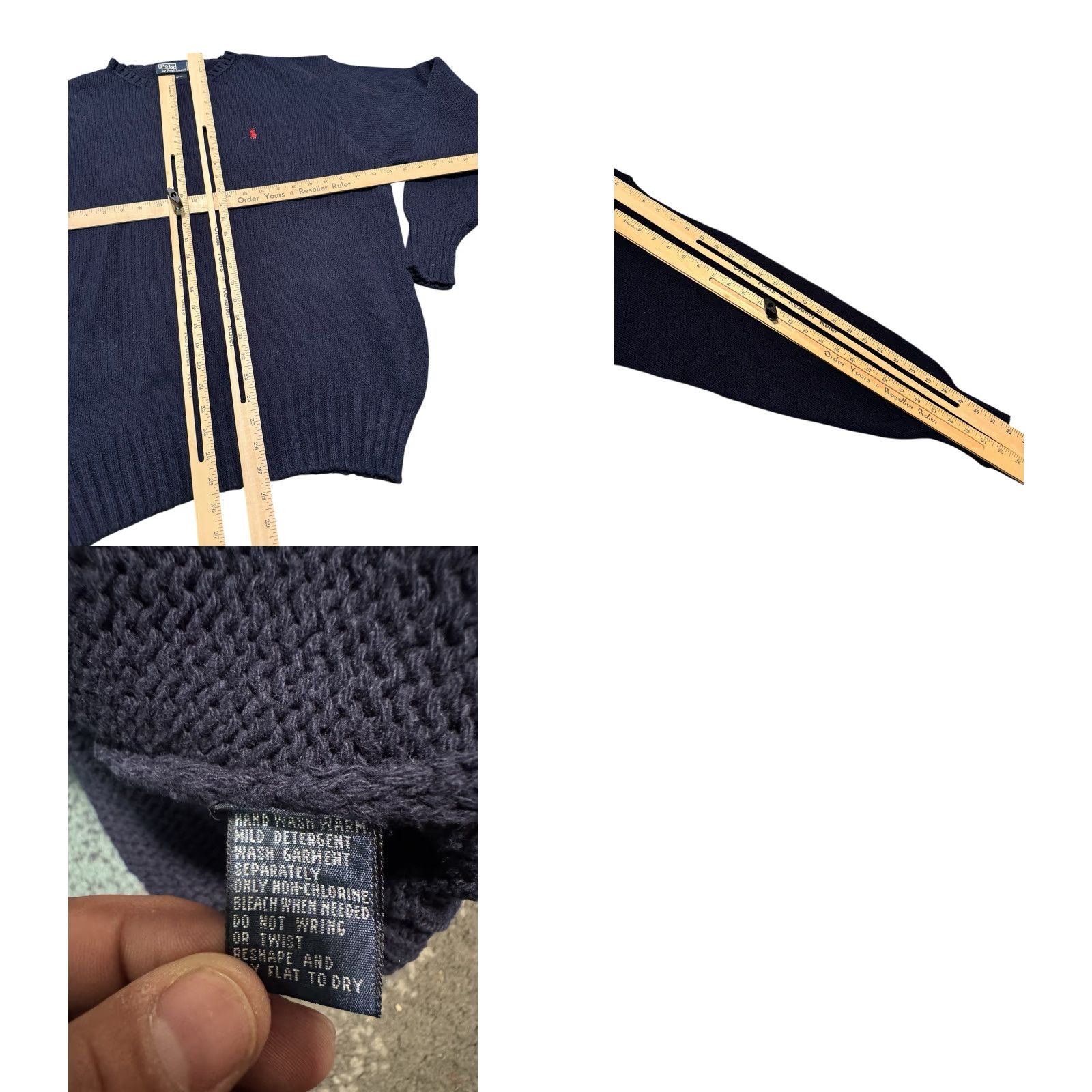 Polo Ralph Lauren VINTAGE Polo Ralph Lauren Sweater メンズ XL Navy USA Network Embroidered Logo Crew Neck Long Sleeve Cotton Pullover Classic Size US XL / EU 56 / 4 - 9 Thumbnail