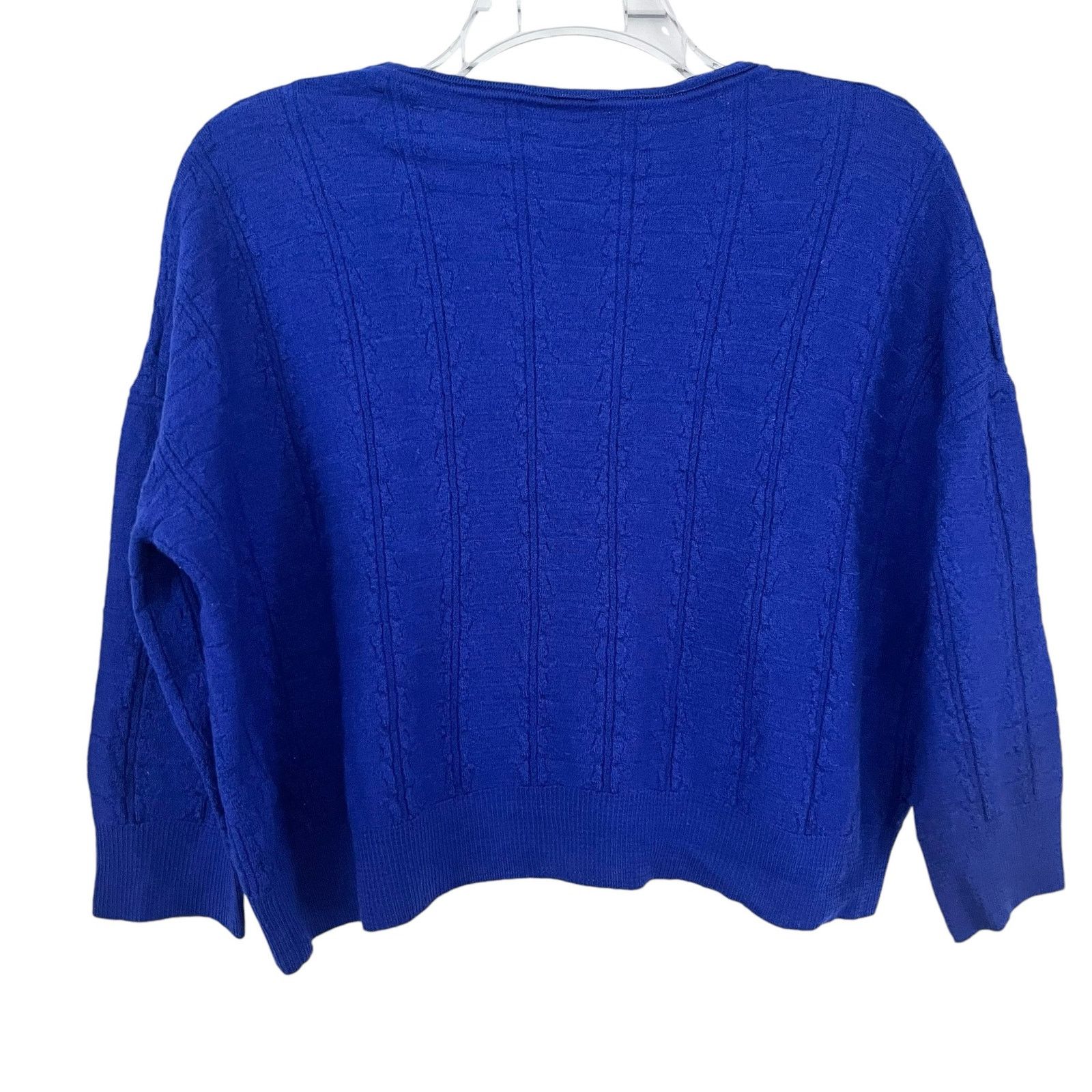 Missoni M Missoni Royal Blue Boxy Fit Wool Blend Crewneck Sweater Size L / US 10 / IT 46 - 5 Thumbnail