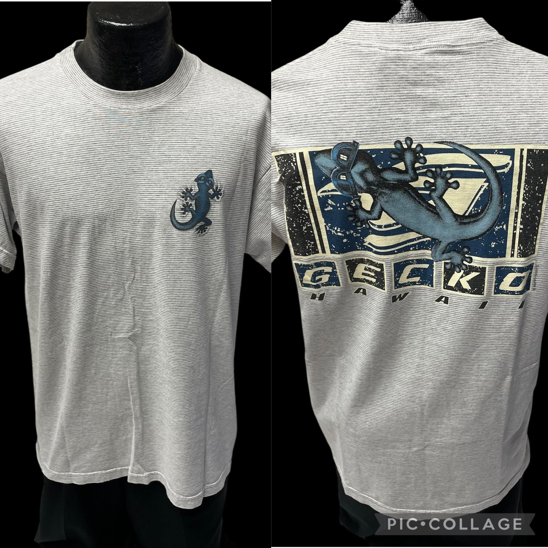 Other Vtg GECKO Hawaii LIZARD Logo SKATER SURFER T Shirt Size US L / EU 52-54 / 3 - 1 Thumbnail