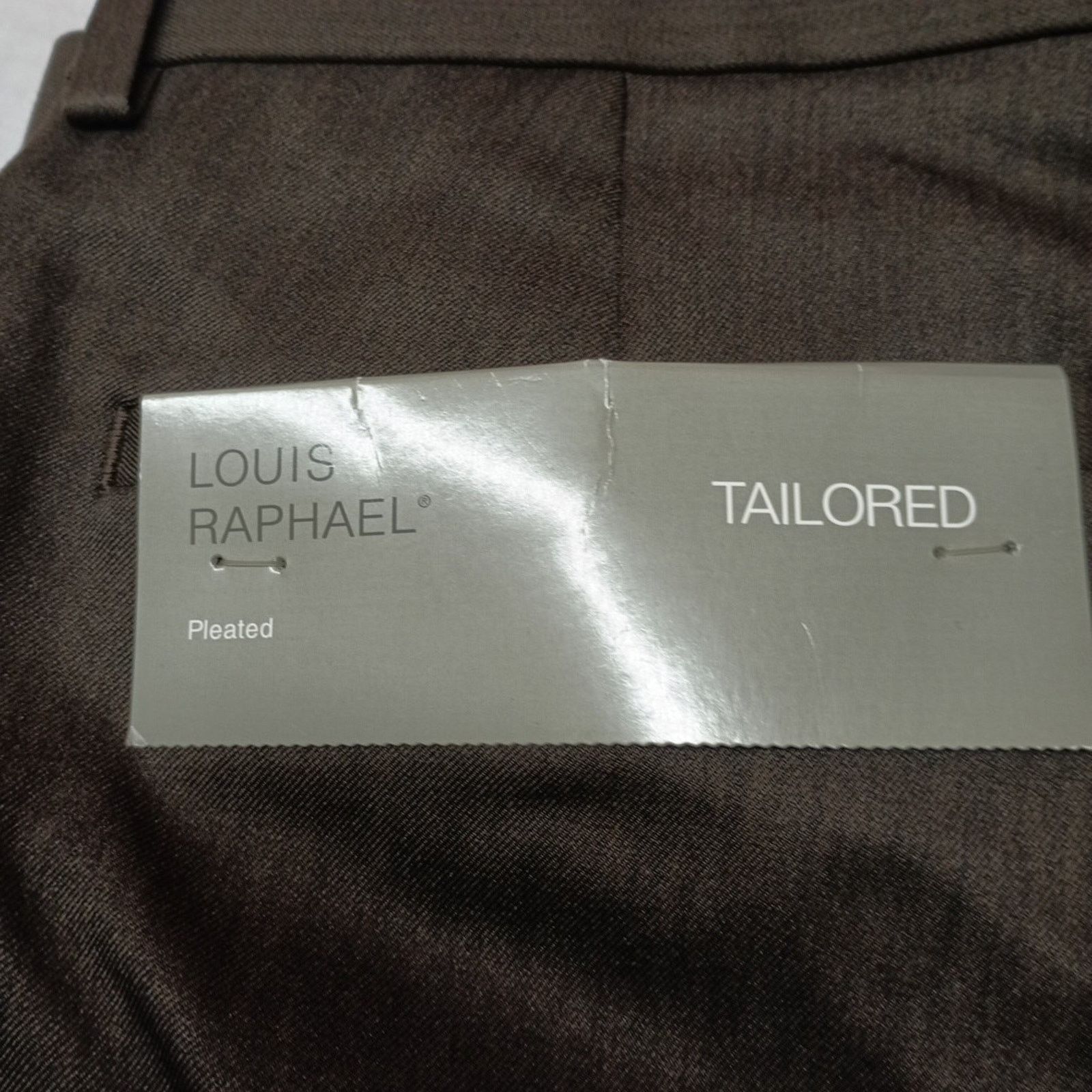 Other Louis Raphael Tailored Men's Dress Pants 36x32 Brown Pleated Size US 36 / EU 52 - 2 Thumbnail