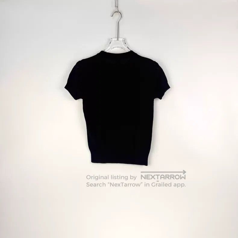Hermes Hermes Black lace pattern short sleeve knit top Size XS / US 0-2 / IT 36-38 - 4 Thumbnail