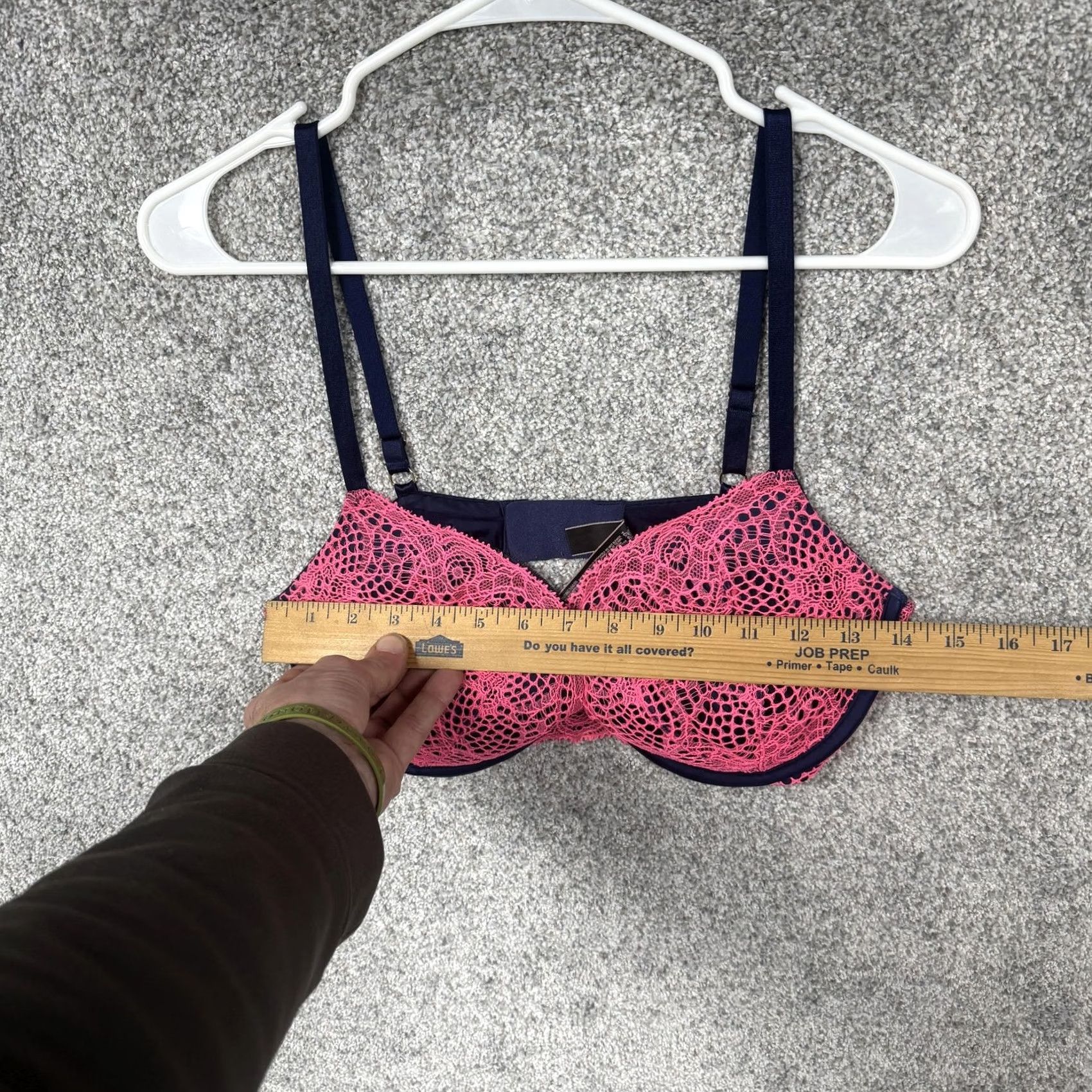 Victoria's Secret Victoria's Secret Very Sexy Push Up Bra 36D Pink Lace Underwire Padded Coquette Womens Bra Size ONE SIZE - 3 Thumbnail