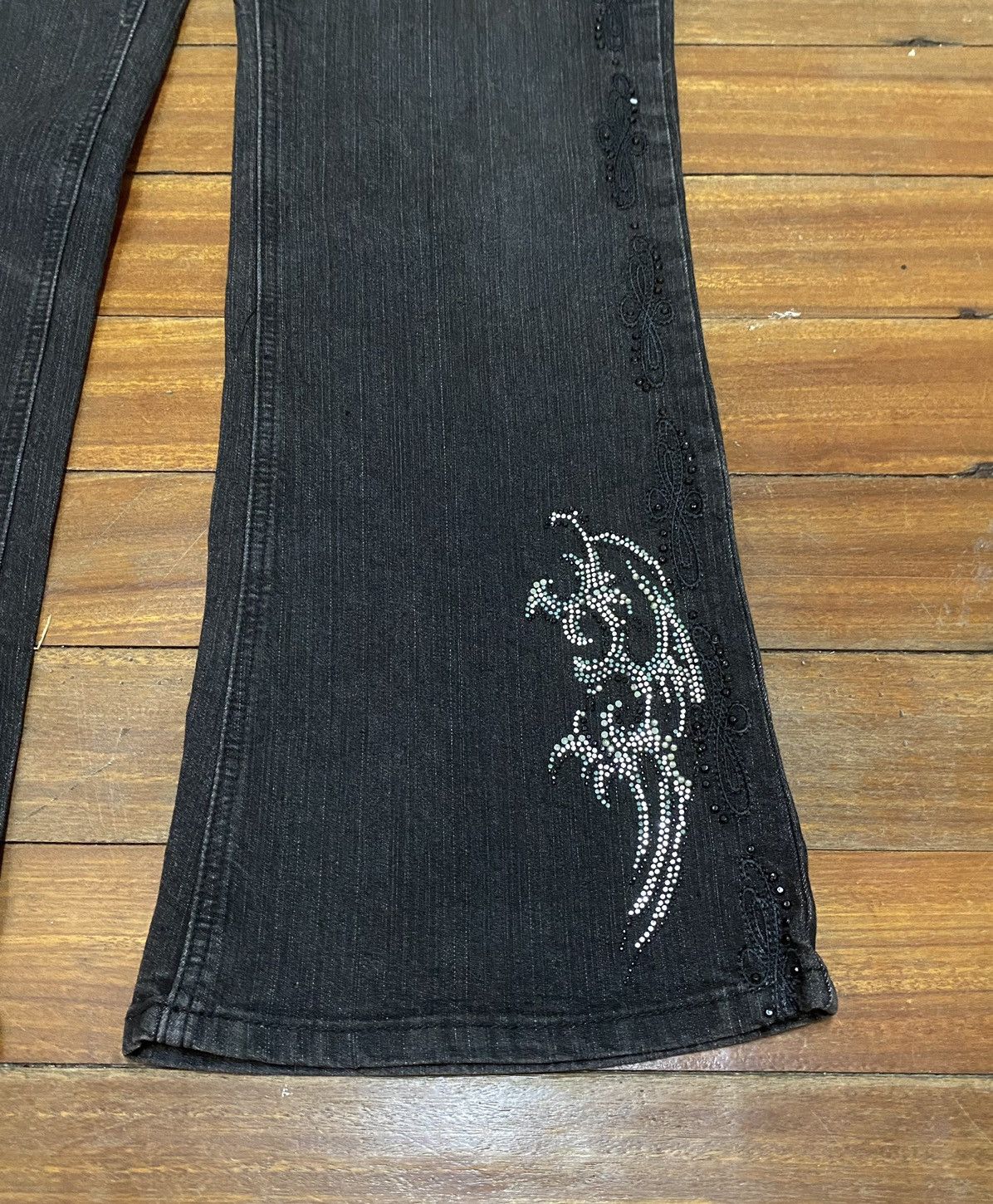 14th Addiction Rare Design Vintage Japanese Brand COS Flared Jeans 2000s Size US 33 - 6 Thumbnail