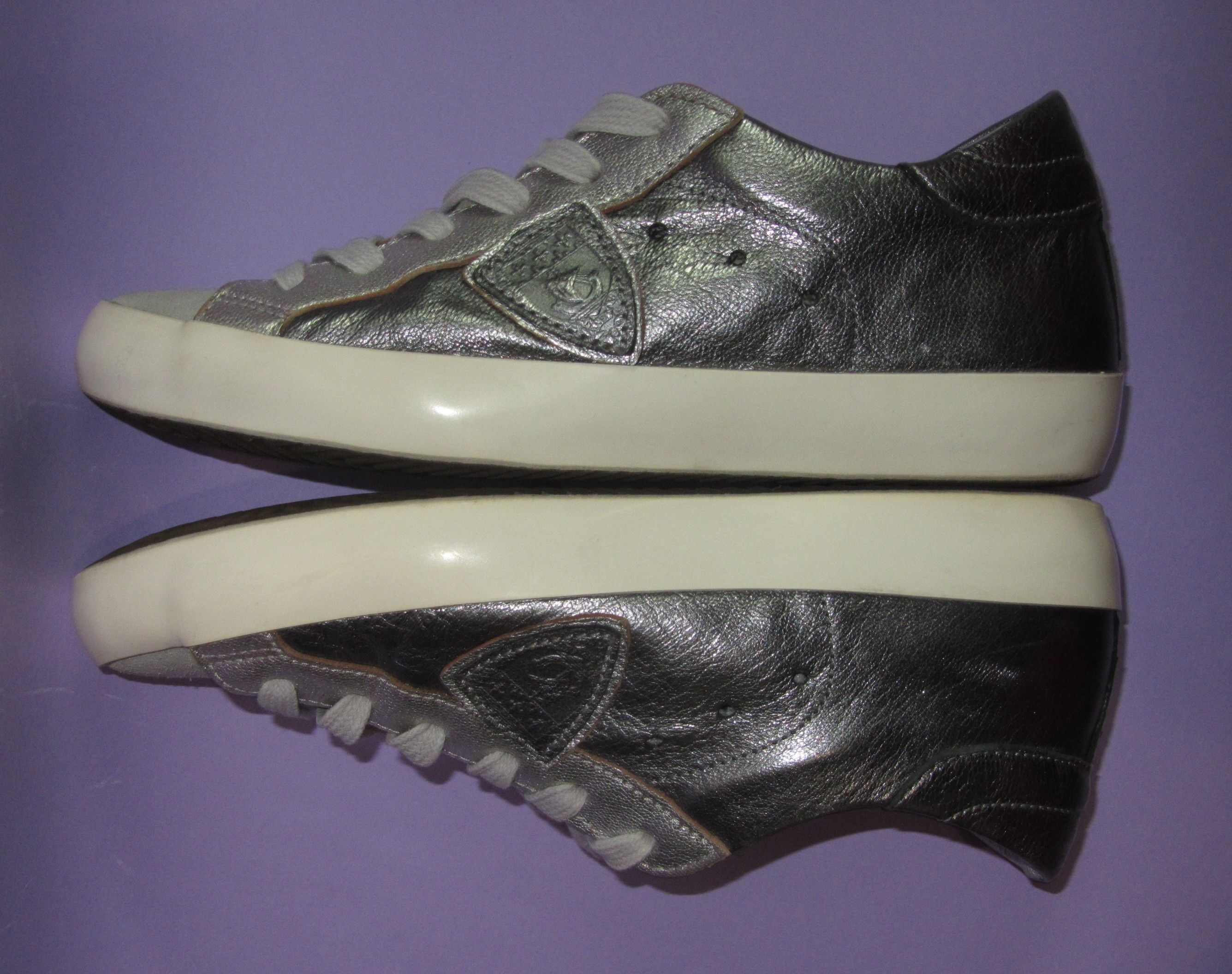 Philippe Model Philippe Model Paris Low Silver Leather Sneakers Size EU 36 Size US 6 / IT 36 - 7 Thumbnail