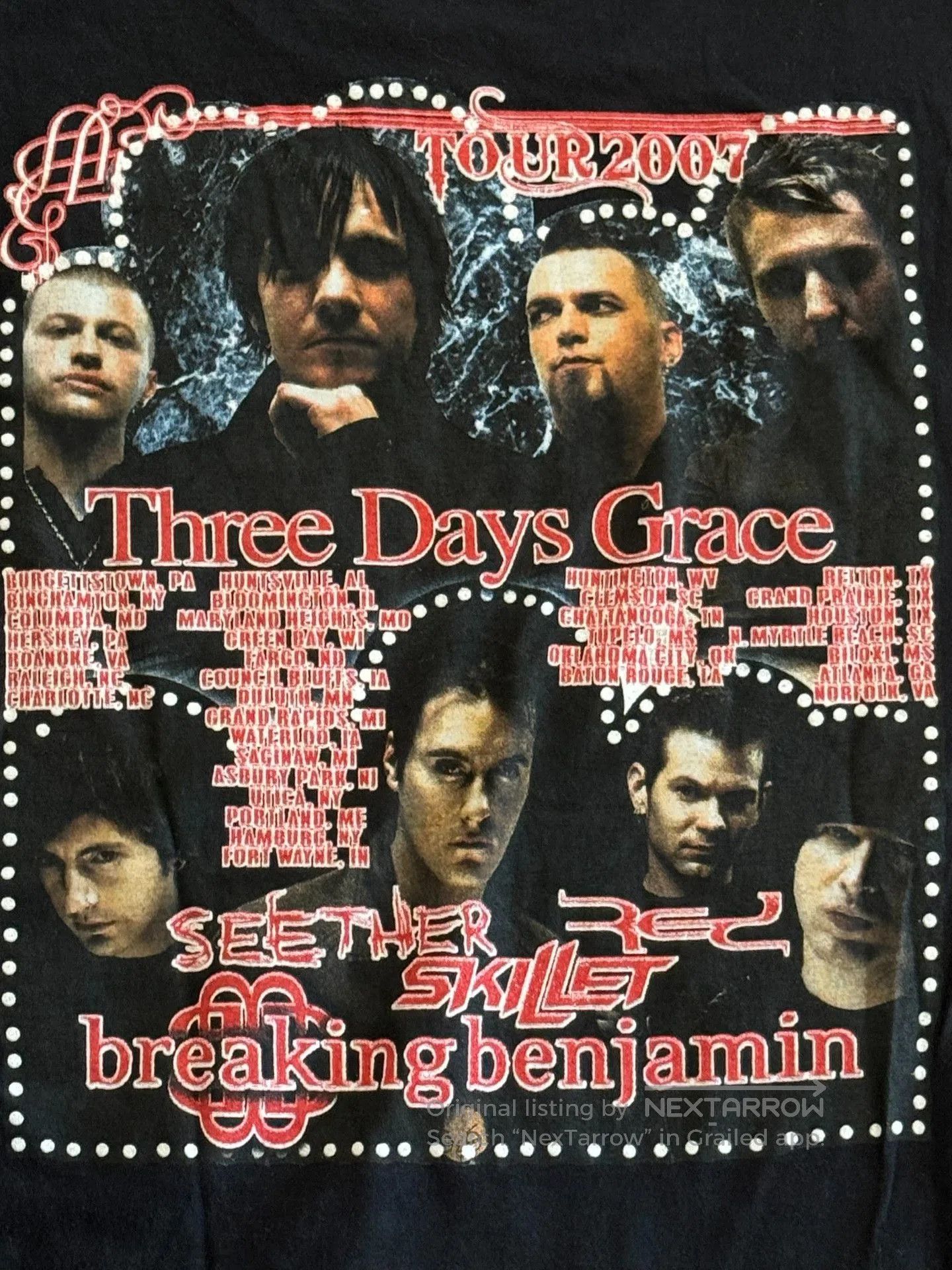 Vintage Vintage Three Days Grace Tee. Size US XL / EU 56 / 4 - 5 Thumbnail