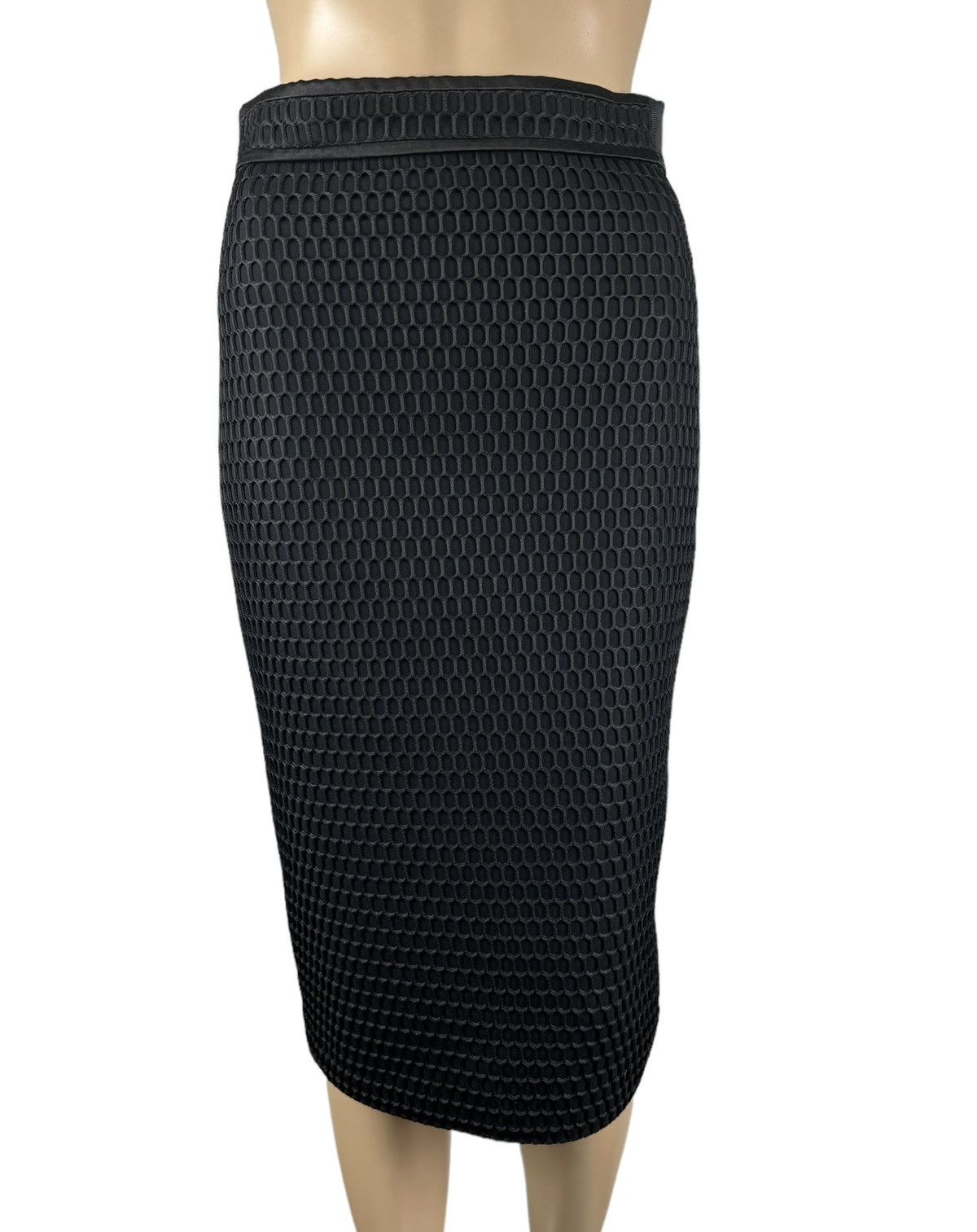 image of Givenchy Paris Bonded Mesh And Net Pencil Skirt Size Fr 36 in Black, Women's
